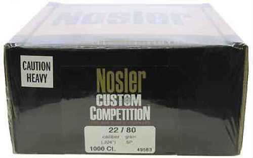 Nosler 22 Caliber (.224) 80 Grains Custom Competition HPBT (Per 1000) 49563