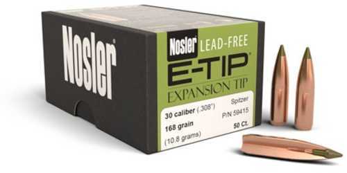 Nosler 30 Caliber 168 Grains E-Tip Bullets (Per 50) 59415