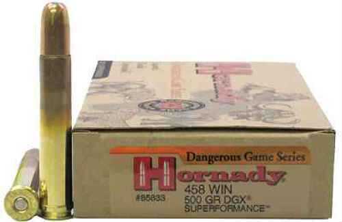 458 Winchester Magnum 20 Rounds Ammunition Hornady 500 Grain Soft Point