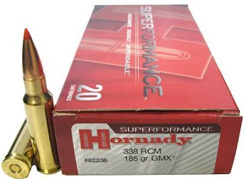 338 Ruger Compact Magnum 20 Rounds Ammunition Hornady 185 Grain Ballistic Tip