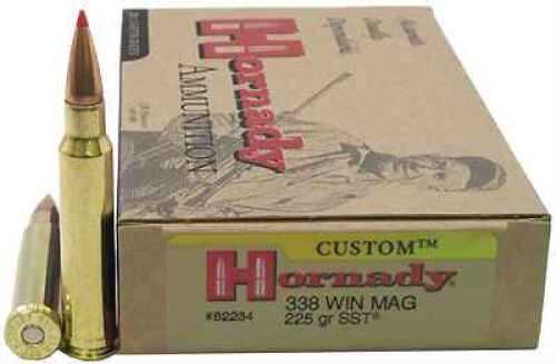 338 Winchester Magnum 20 Rounds Ammunition <span style="font-weight:bolder; ">Hornady</span> 225 Grain Ballistic Tip