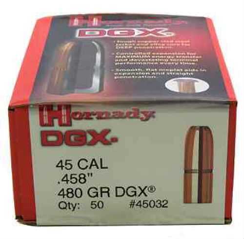 Hornady 45 Caliber Bullets .458" 480 Grains DGX (Per 50) 45032