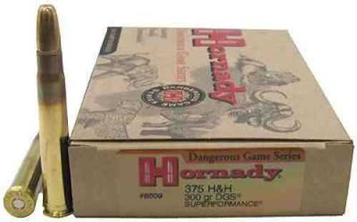 375 H&H 20 Rounds Ammunition Hornady 300 Grain Solid