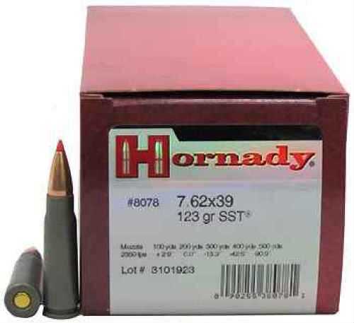 7.62X39mm 50 Rounds Ammunition <span style="font-weight:bolder; ">Hornady</span> 123 Grain Ballistic Tip