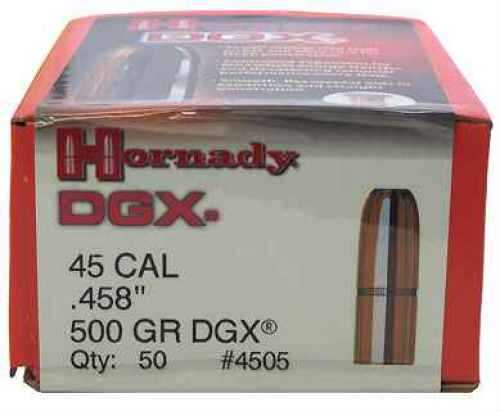 Hornady 45 Caliber Bullets .458" 500 Grains DGX (Per 50) 4505