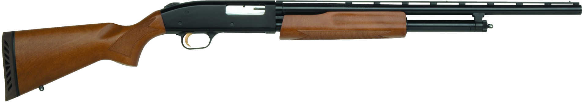 Mossberg 500 Pump Action Shotgun Bantam Field 20 Gauge 22" Barrel Blued Satin Wood Stock Two Bead Sights 54132