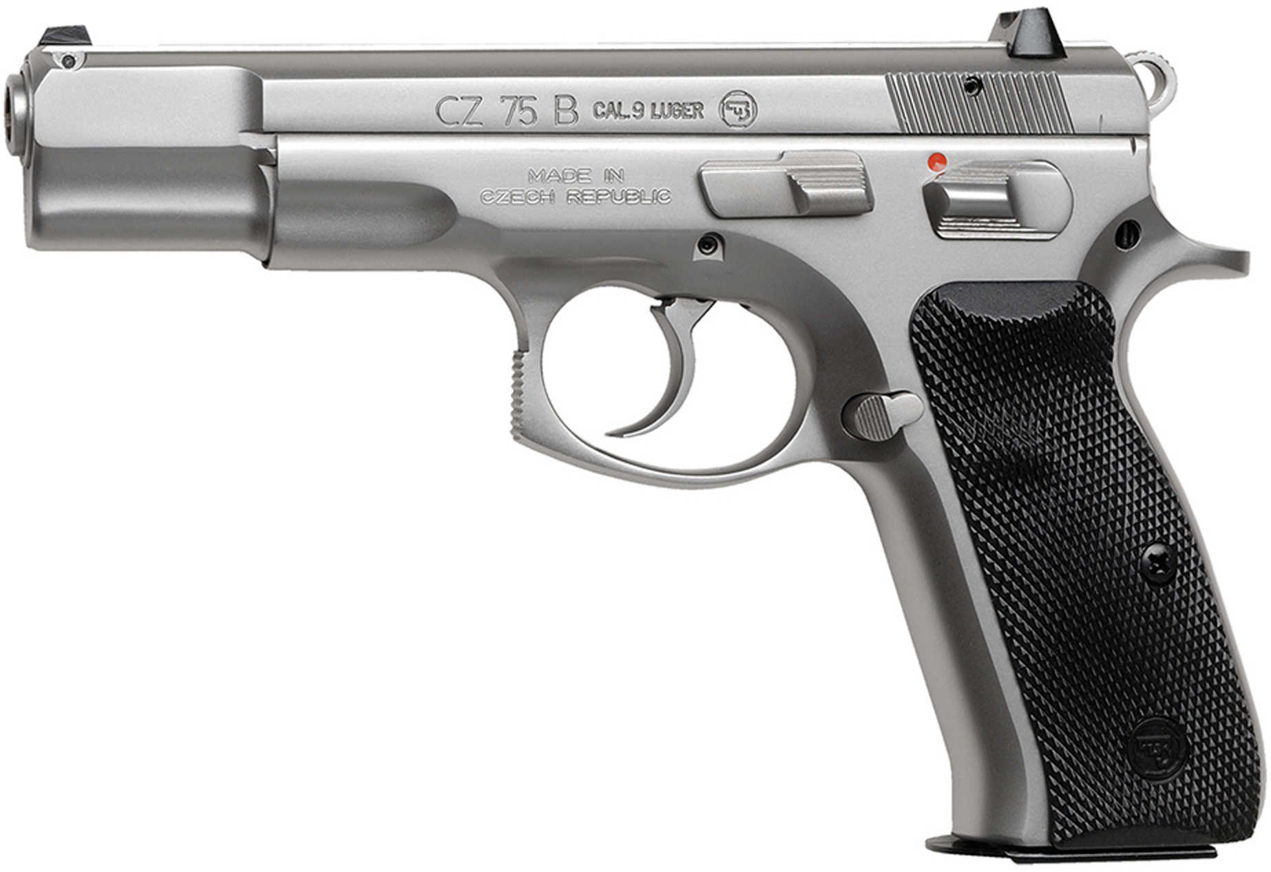 Pistol CZ USA 75B 9mm Luger High Polish Stainless 10 Round 01108