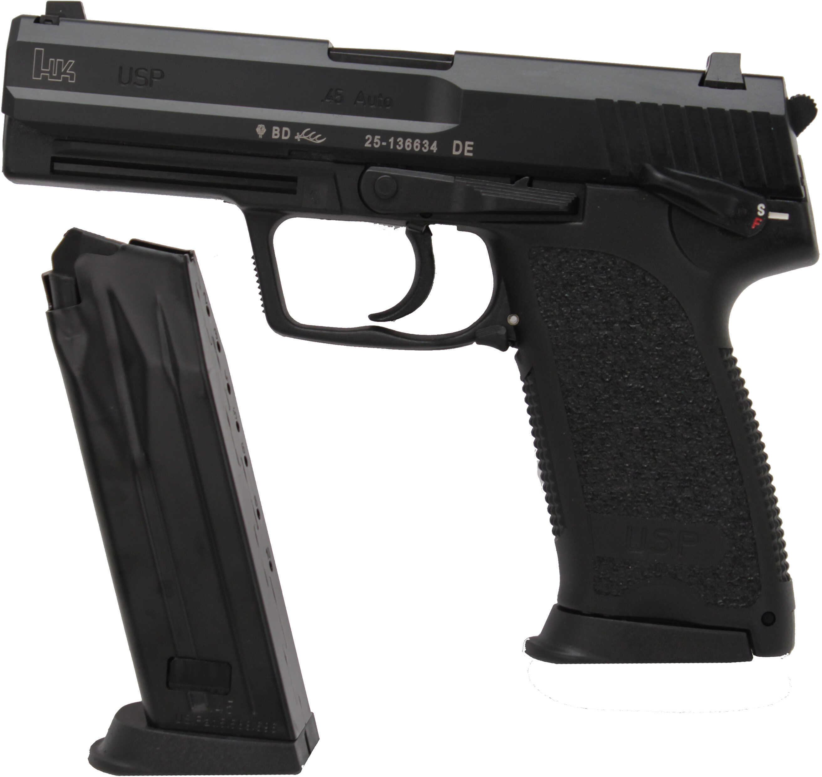 Heckler & Koch USP45 45 ACP 4.41" Barrel 10 Round 2 Magazines Blued Semi Automatic Pistol 704501A5