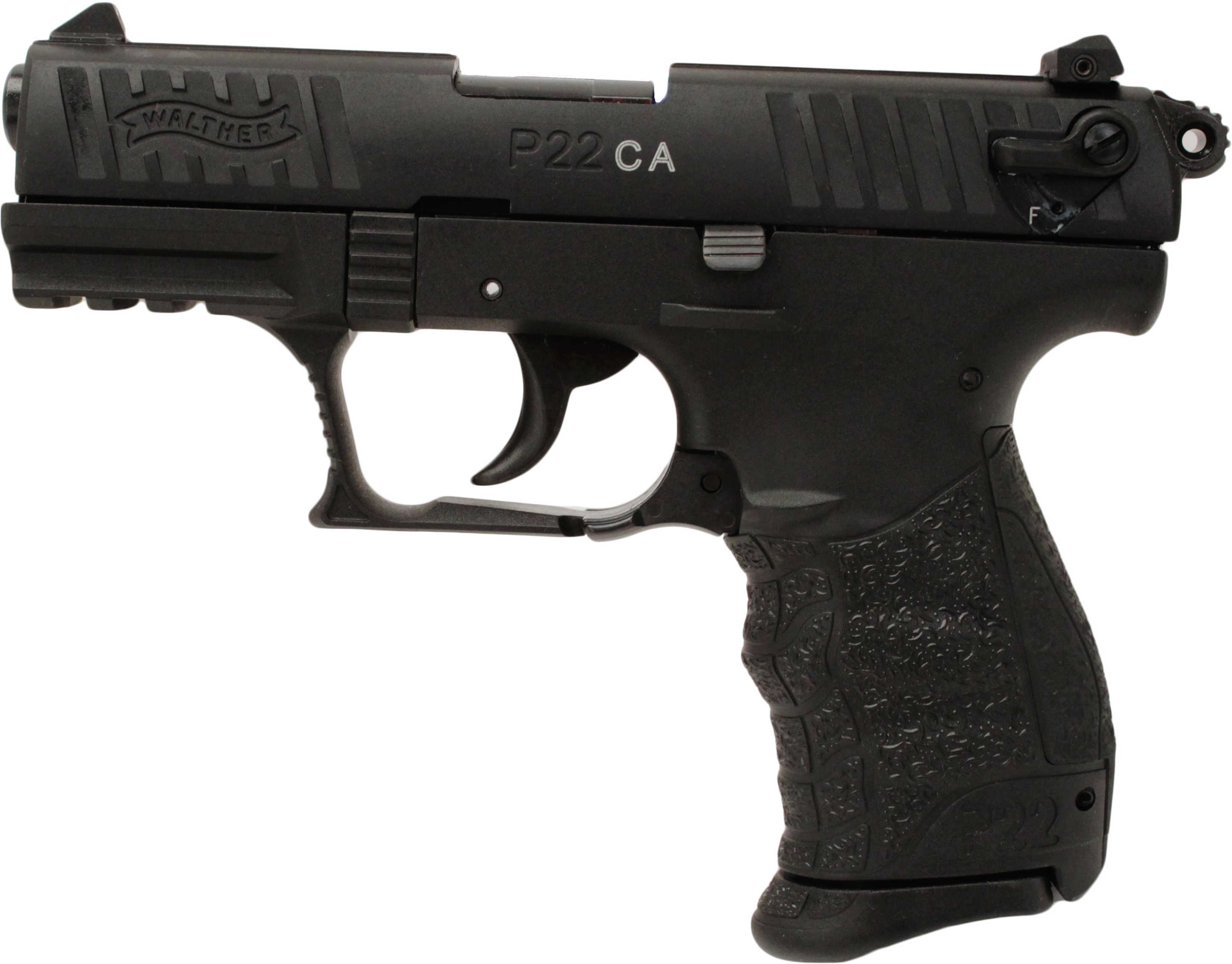 Walther P22 Pistol CA Compliant 22 Long Rifle 3.42" Barrel 10 Round Black Polymer Frame Semi Automatic