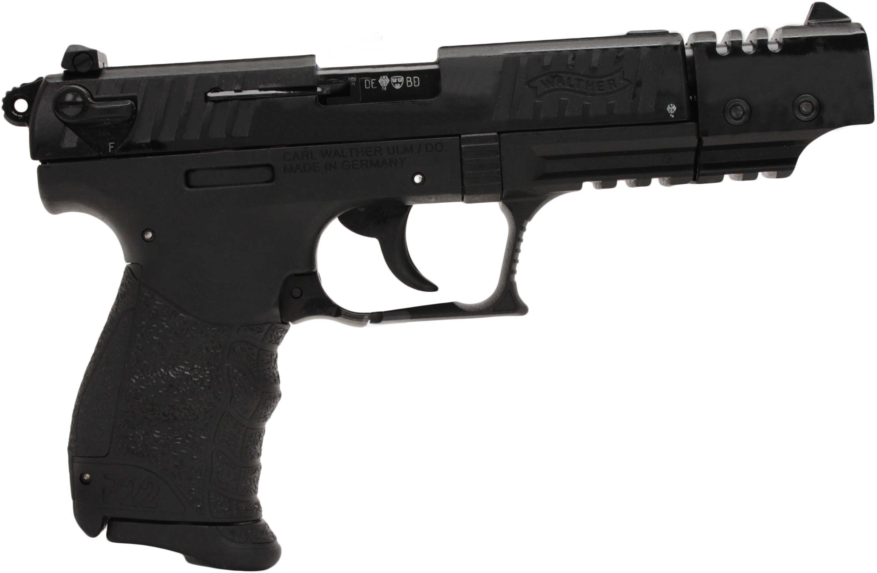 Walther Arms P22 22 Long Rifle 5" Barrel Three Dot Combat Sights 10 Round Black Target Semi Automatic Pistol 5120334