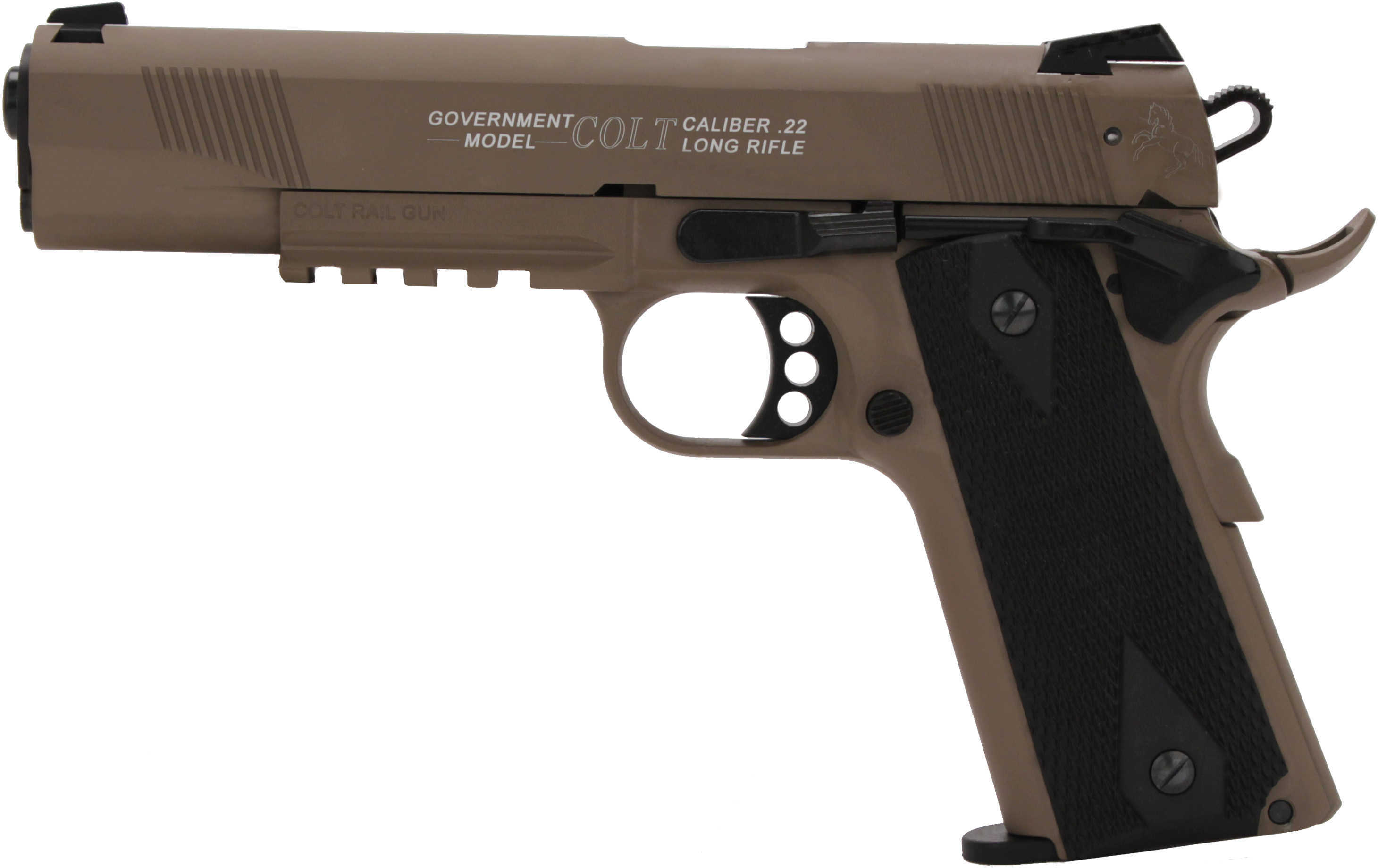 Walther Colt 1911 22 Long Rifle Semi Automatic Pistol Rail Gun Flat Dark Earth 12 Round 5170310