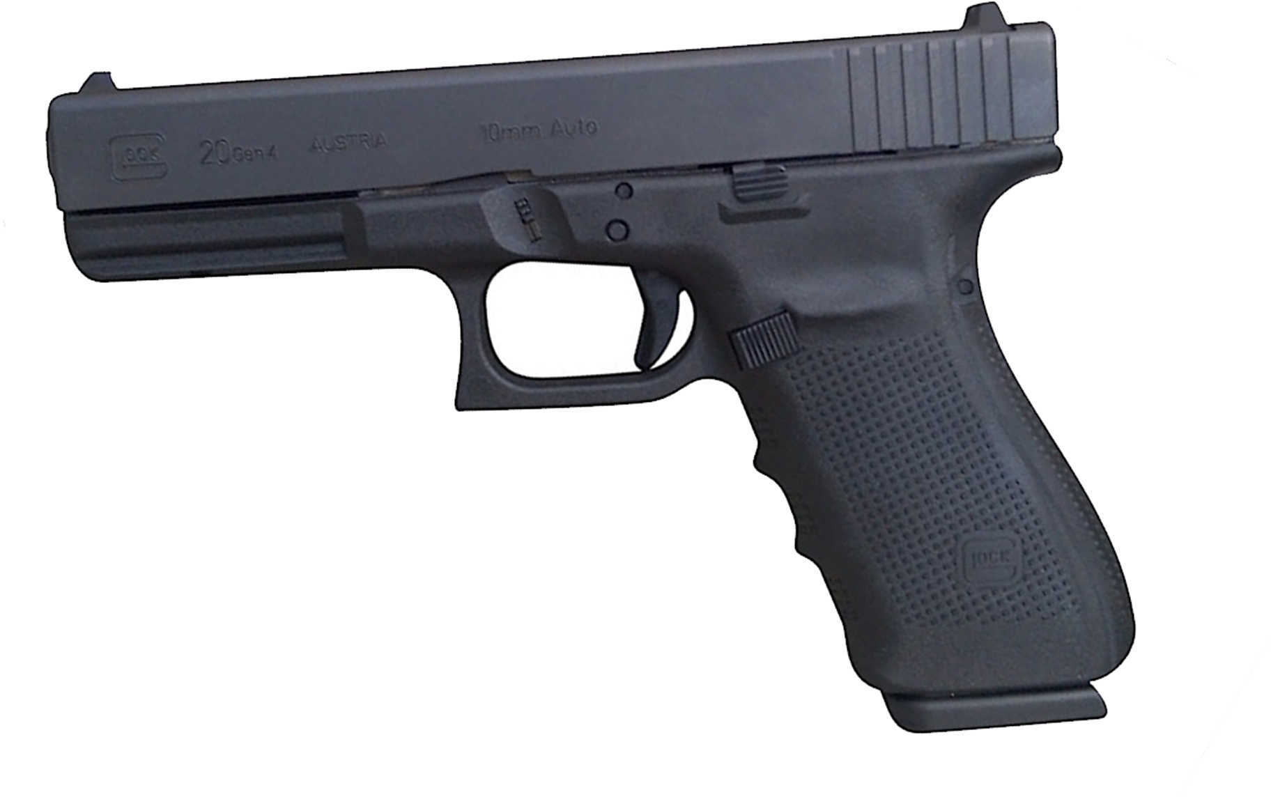 Glock 20 Gen4 10mm Semi-Auto Pistol 4.6 Inch Barrel 15 Round Double Action Black Automatic PG2050203