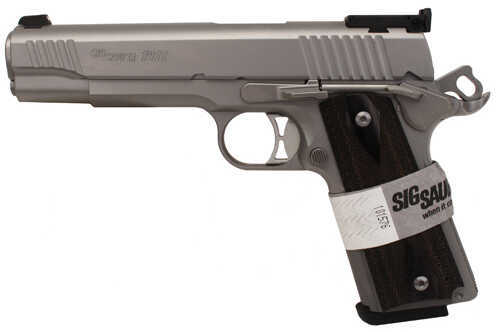 Sig Sauer 1911 Traditional 9mm Luger 5" Barrel 10 Round Stainless Steel Hogue Semi Automatic Pistol 1911T9SME