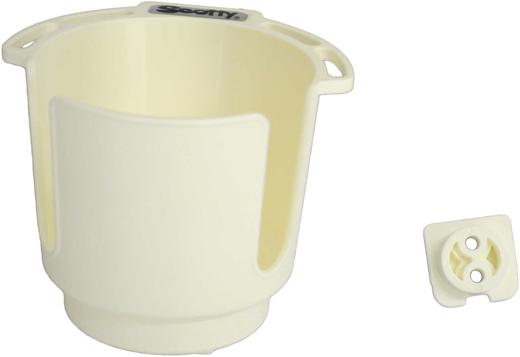 Scotty Cup Holder with Bulkhead/Gunnel Mount White Md: 0310-WH