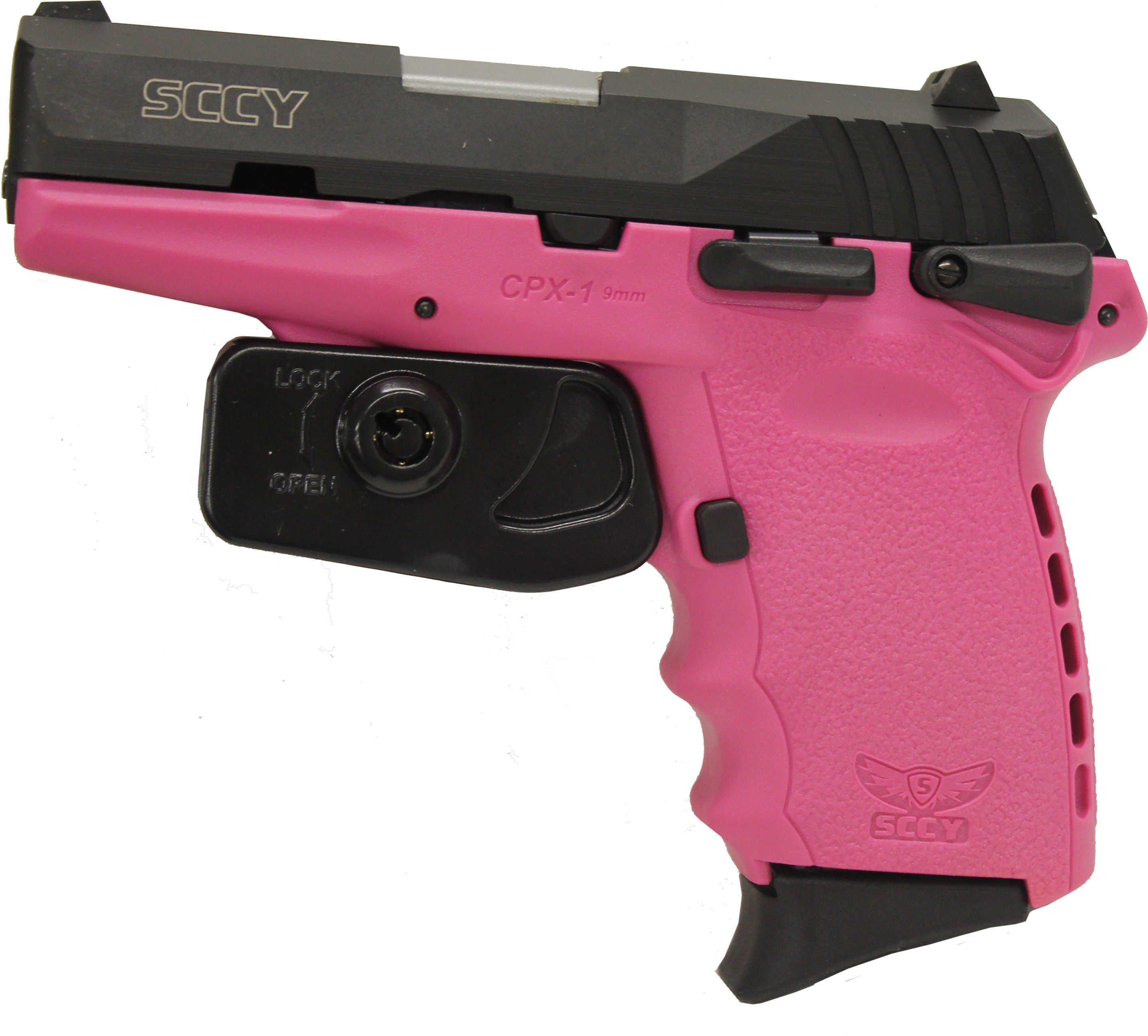 SCCY CPX-1 9mm Luger 3.1" Barrel 10 Round 2 Magazines Double Action Compact Polymer Pink Semi Automatic Pistol CBPK