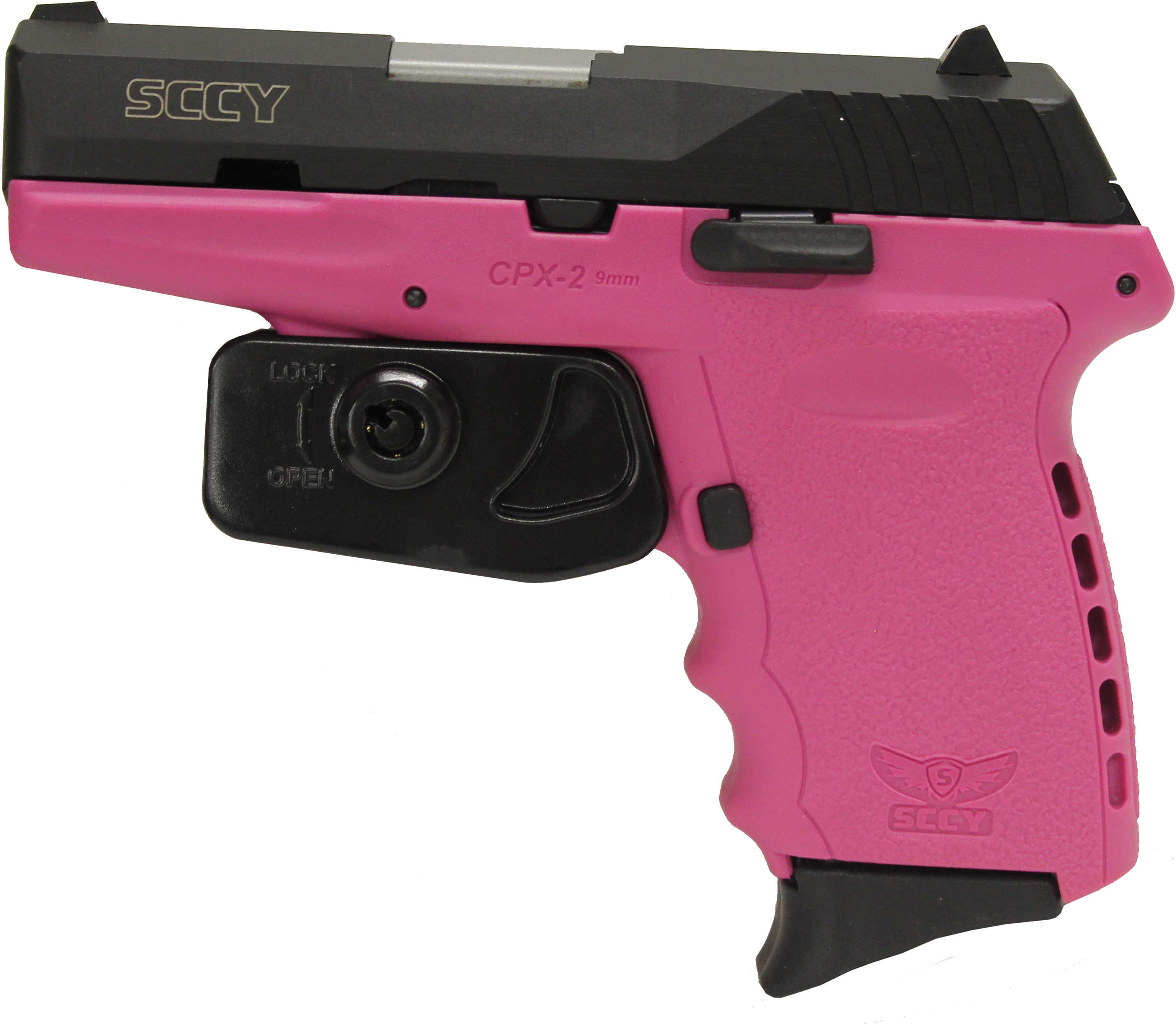SCCY CPX-2 9mm Luger 3.1" Barrel 10 Round 2 Magazines Double Action Compact Polymer Pink Semi Automatic Pistol CBPK