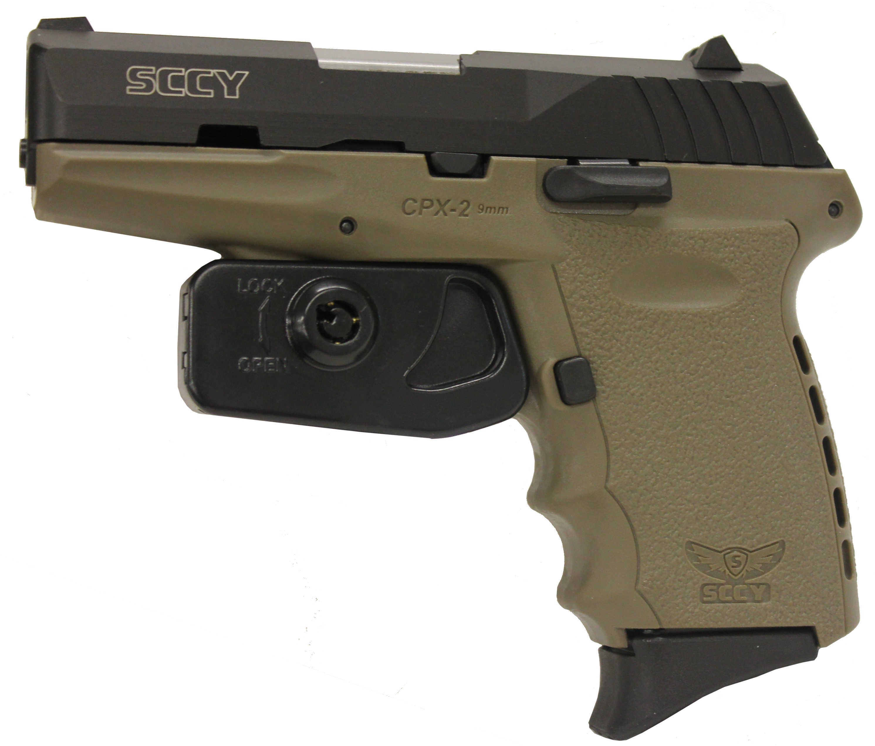 SCCY CPX-2 Pistol 9mm Luger 3.1" Barrel 10 Round Integral Grip Flat Dark Earth 2 Mags CPX2CBDE