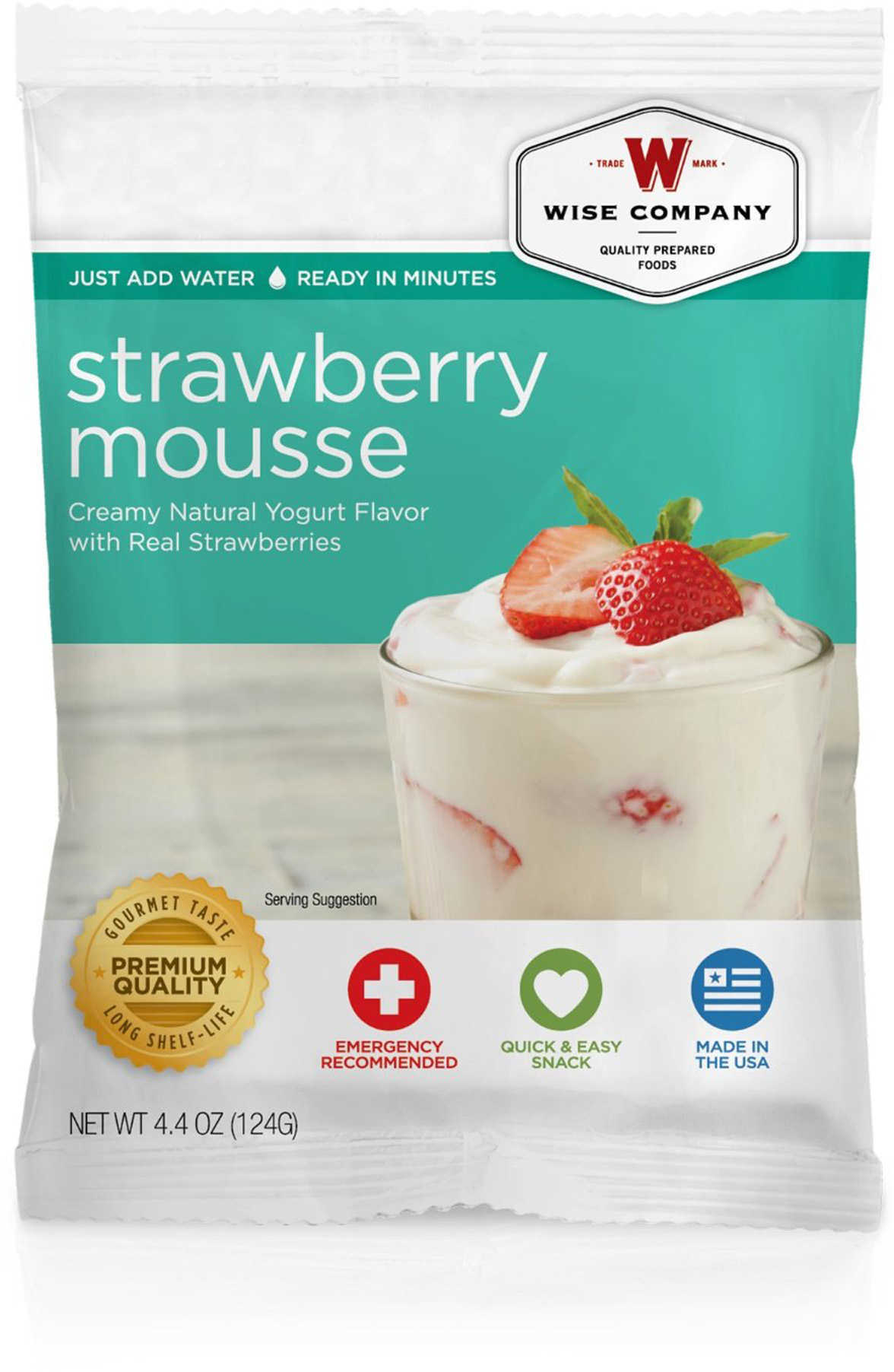 Wise Foods Dessert Dish Strawberry Mousse, 4 Servings Md: 2W02-410