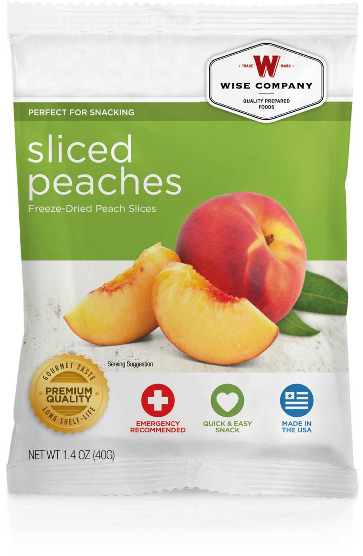 Wise Foods Fruit Diced Peaches, 4 Servings Md: 2W02-402