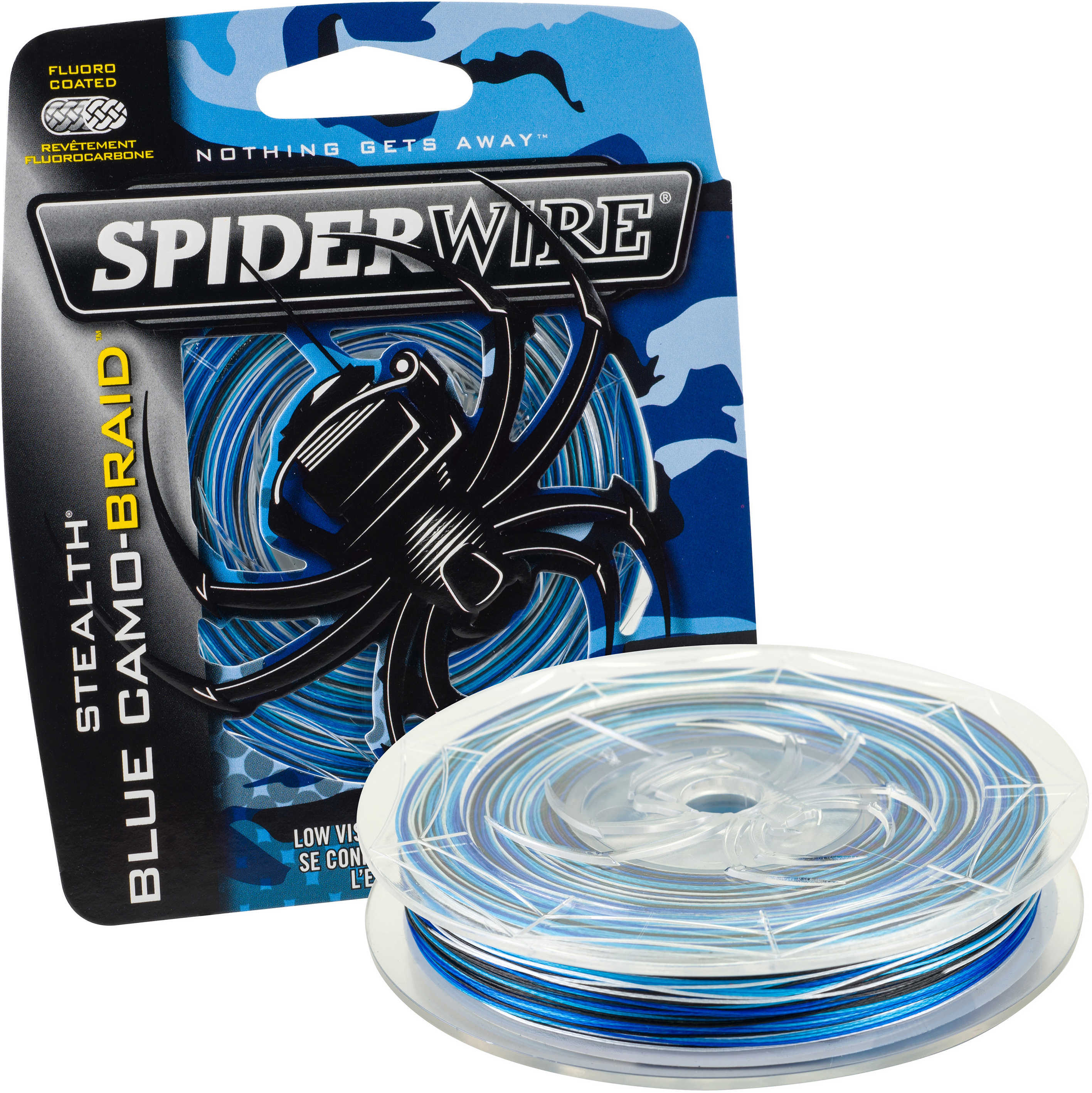 Spiderwire Stealth Braid 125 Yards , 20 lbs Strength, 0.010" Diameter, Blue Camo Md: 1368918