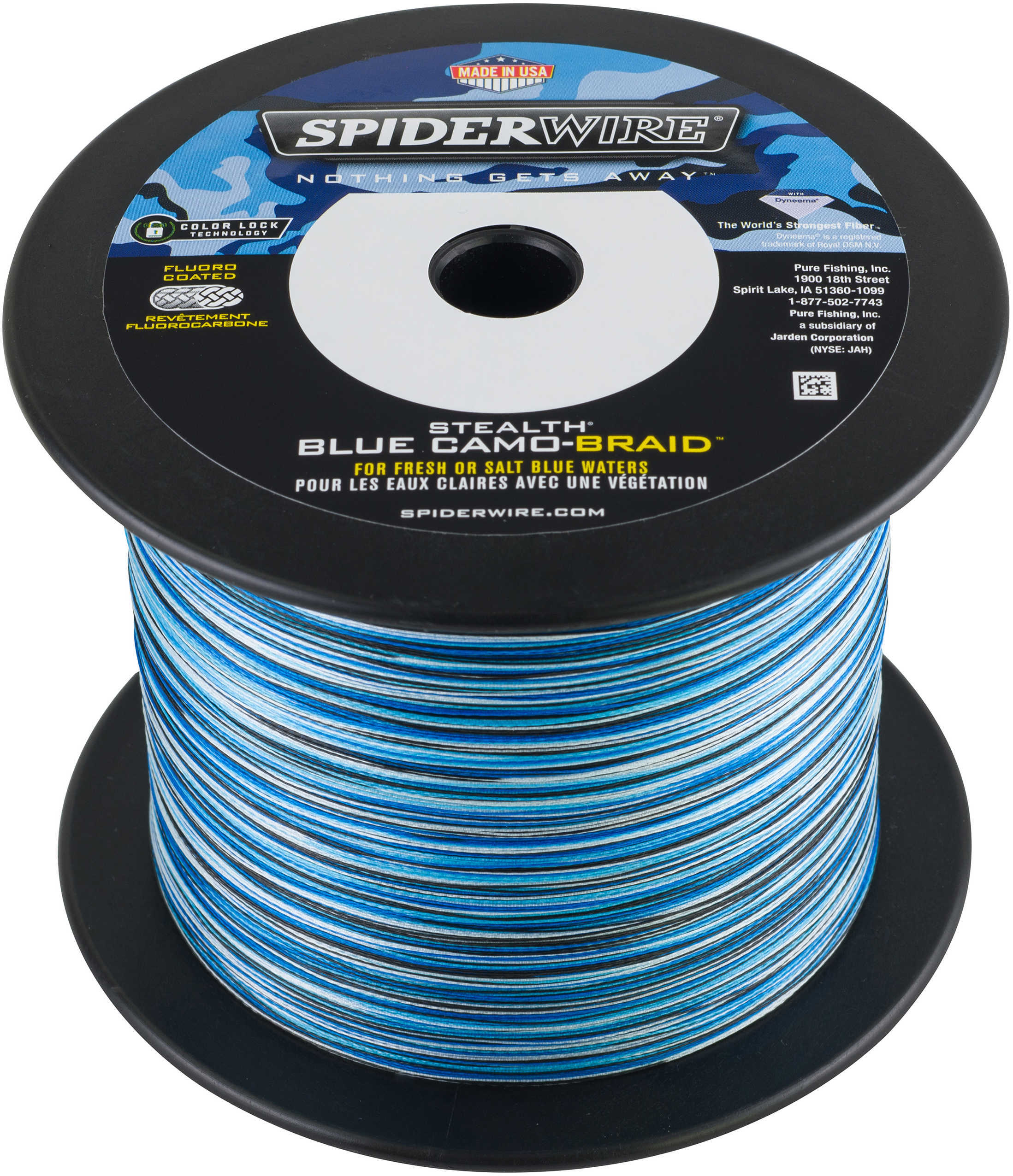 Spiderwire Stealth Braid 1500 Yards , 10 lbs Strength, 0.008" Diameter, Blue Camo Md: 1370453