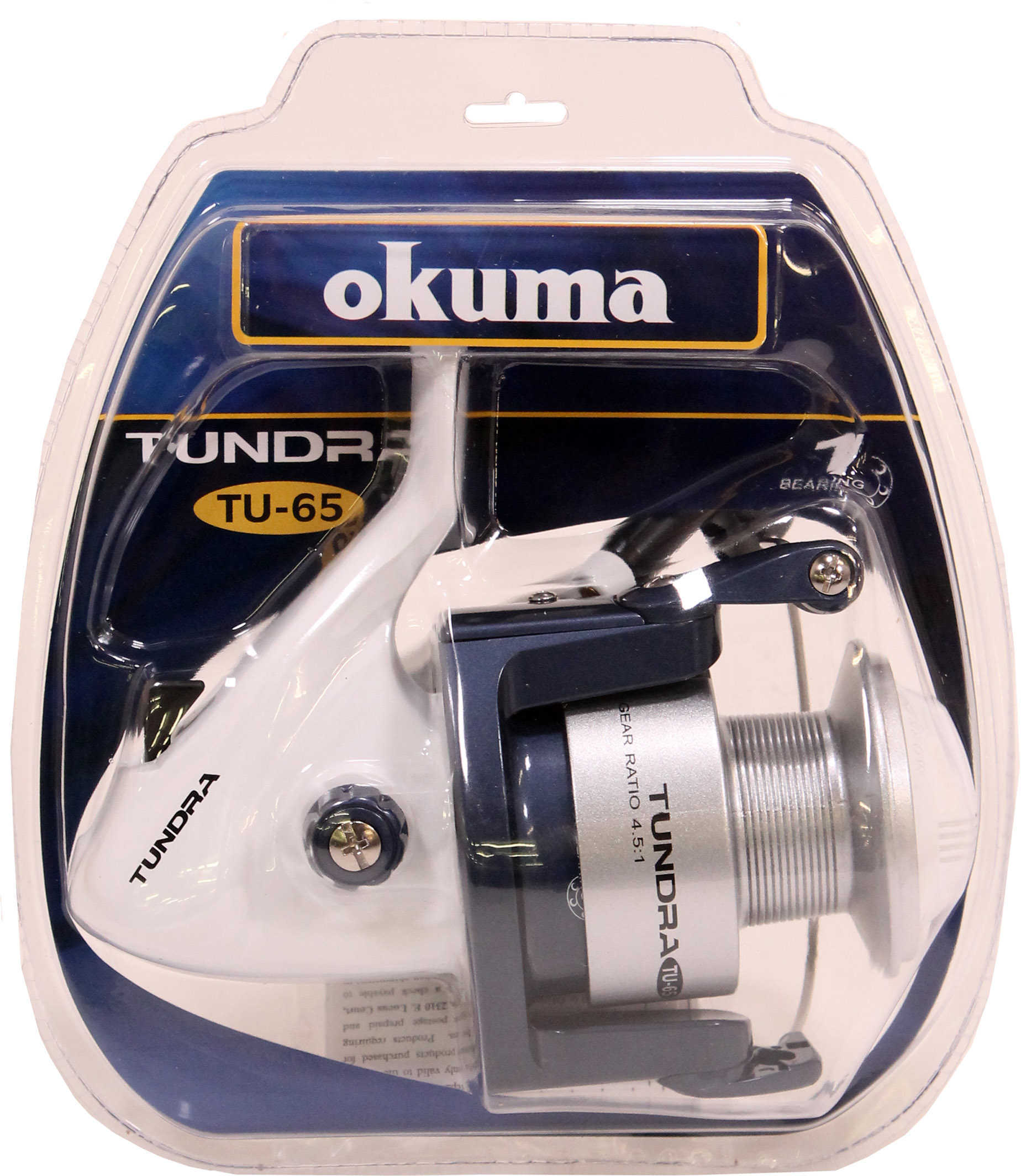 Okuma Tundra Spinning Reel 65, 4.5:1 Gear Ratio, 1BB Bearings Md: TU-65-CL