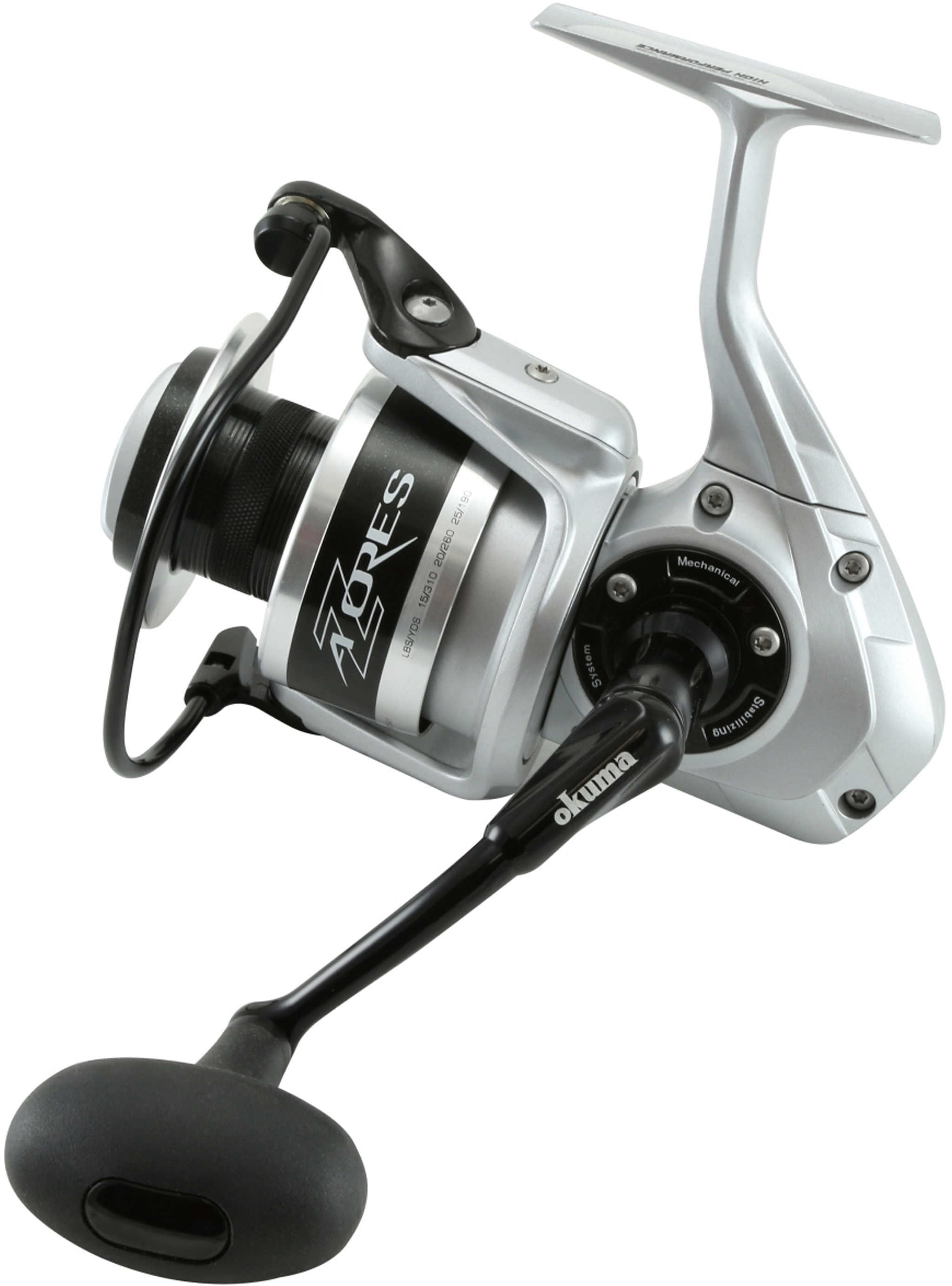 Okuma Azores Spinning Reel 40, 5.8:1 Gear Ratio, 5BB + 1RB Bearings, 28 lb Max Drag, Right Hand Md: Z-40S