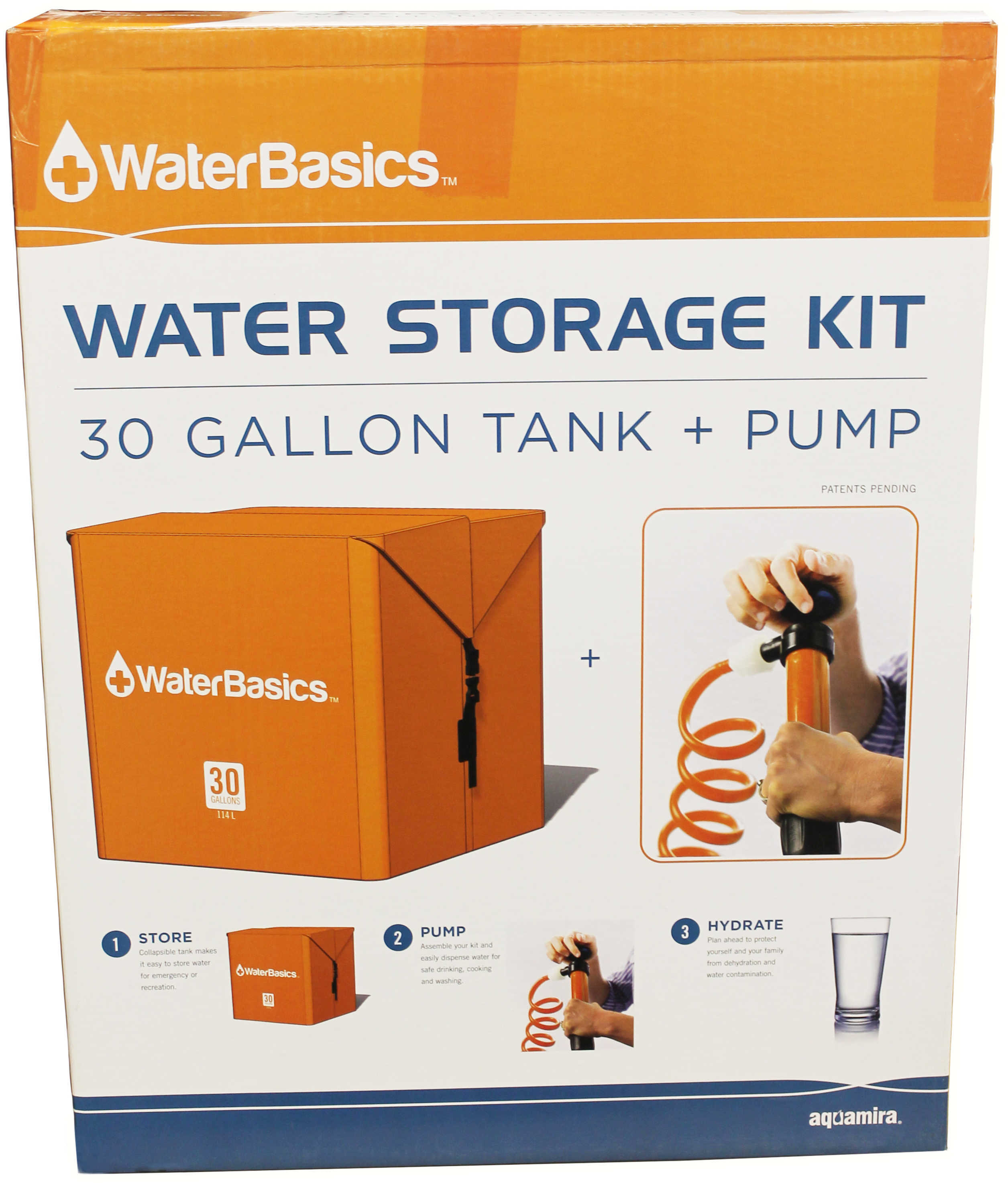 Aquamira WaterBasics Emergency Storage Kit (30Gal)