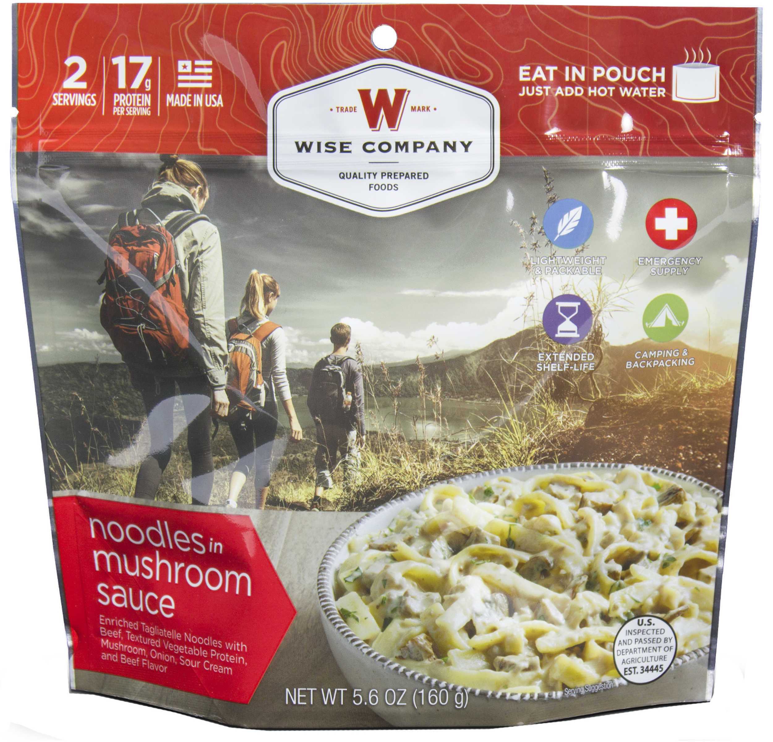 Wise Foods Entrée Dish Noodles and Beef with Mushroom Sauce, 2 Servings Md: 03-904