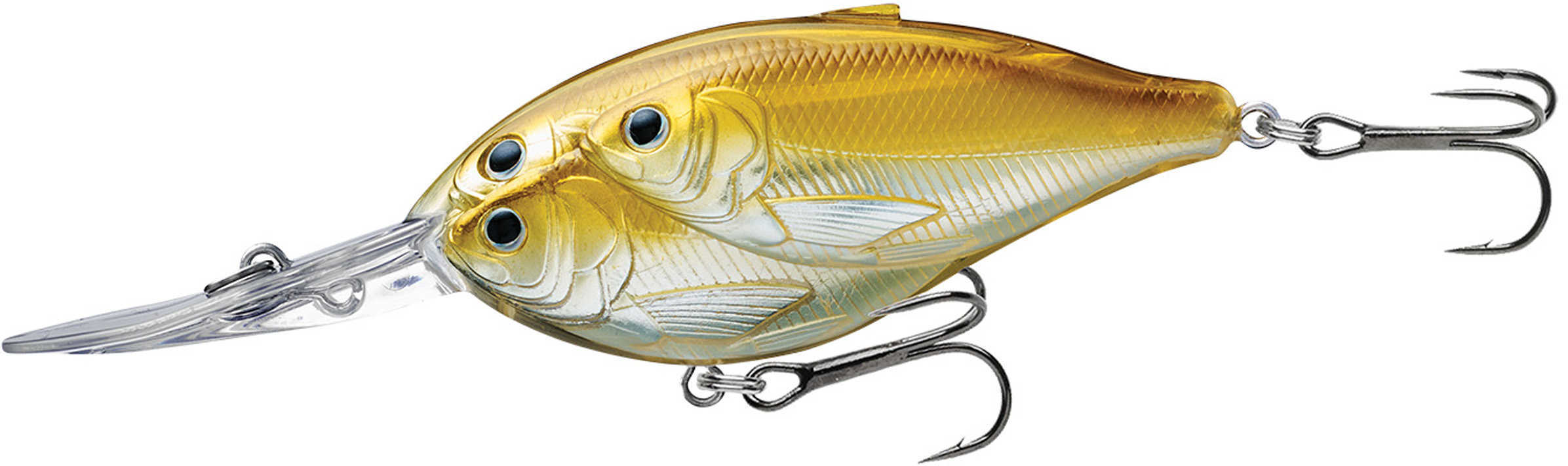 LIVETARGET Lures / Koppers Fishing and Tackle Corp Threadfin Shad Crankbait 3 1/2" Number Hook Size 20 Depth Metallic Pearl/Olive