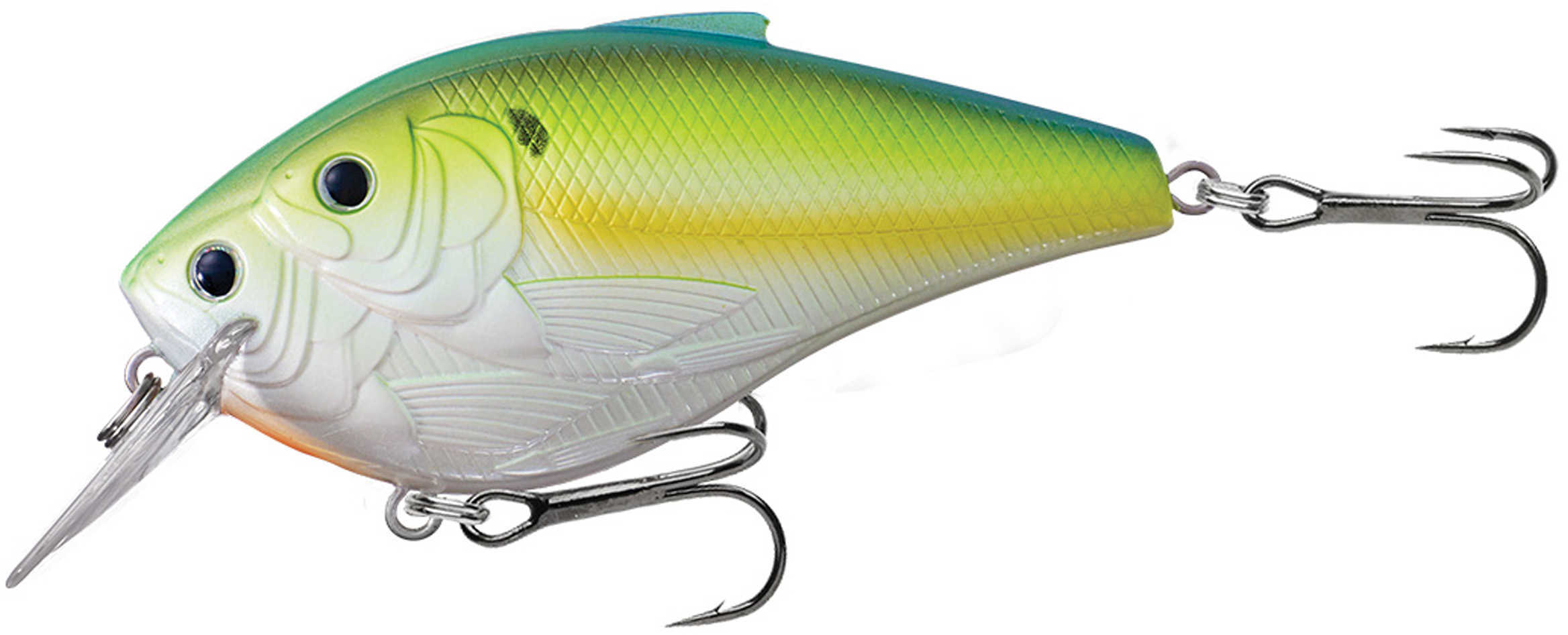 LIVETARGET Lures / Koppers Fishing and Tackle Corp Threadfin Shad Squarebill 3 1/2" Number 1/0 Hook Size 5-6 Depth Chartreuse/Pearl/Blue