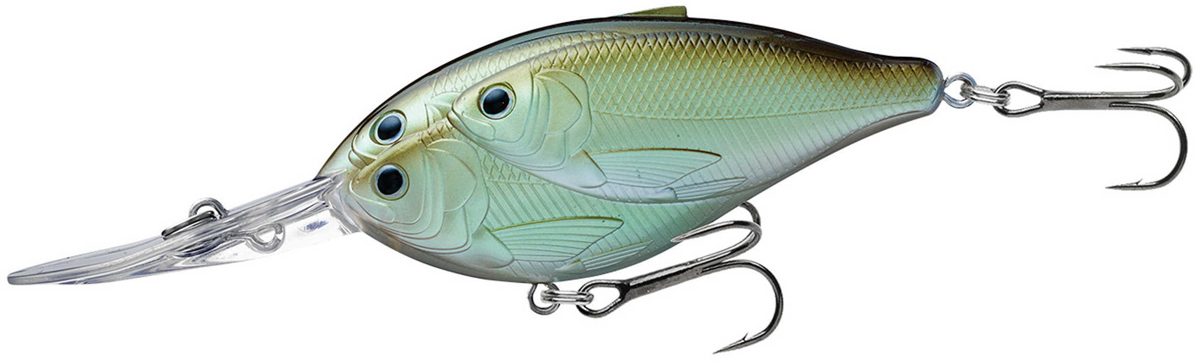 LIVETARGET Lures / Koppers Fishing and Tackle Corp Threadfin Shad Crankbait 3" Number 2 Hook Size 16 Depth Green/Ghost
