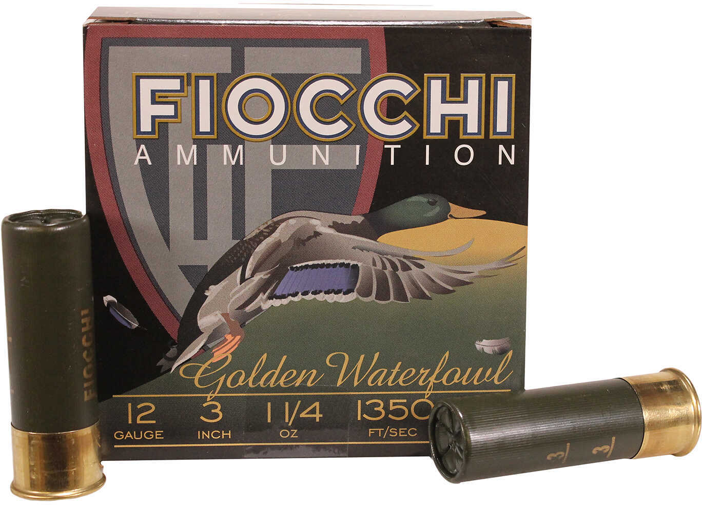 12 Gauge 25 Rounds Ammunition Fiocchi Ammo 3" 1 1/4 oz Steel #3