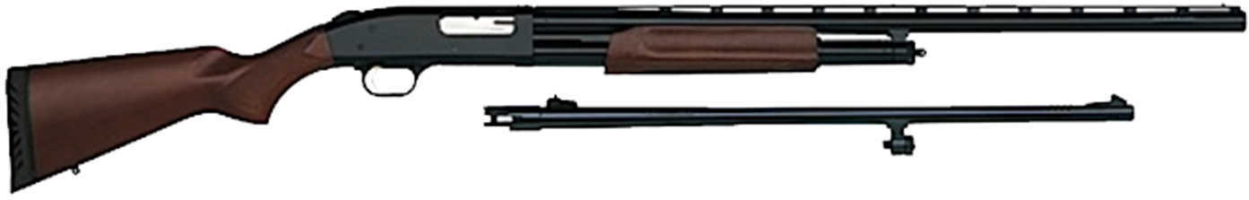Mossberg 500 Combo 12 Gauge Shotgun 28" Rib Barrel 24" Fully Rifled 6 Rounds Blue Wood 54264-7