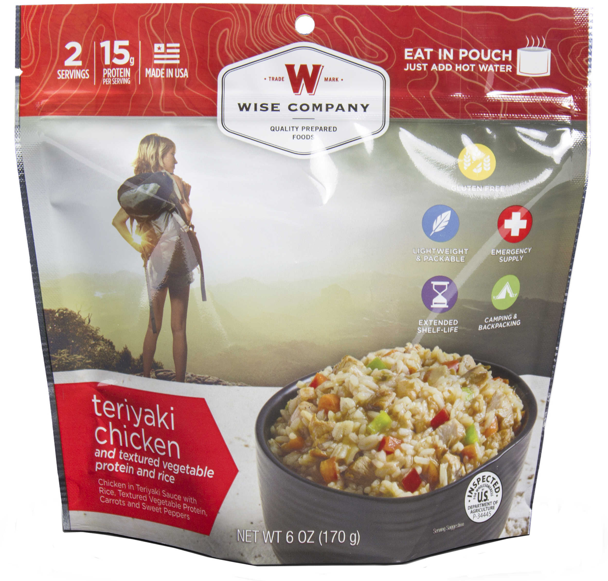 Wise Foods EntréE Dish Teriyaki Chicken And Rice, 2 Servings Md: 03-903
