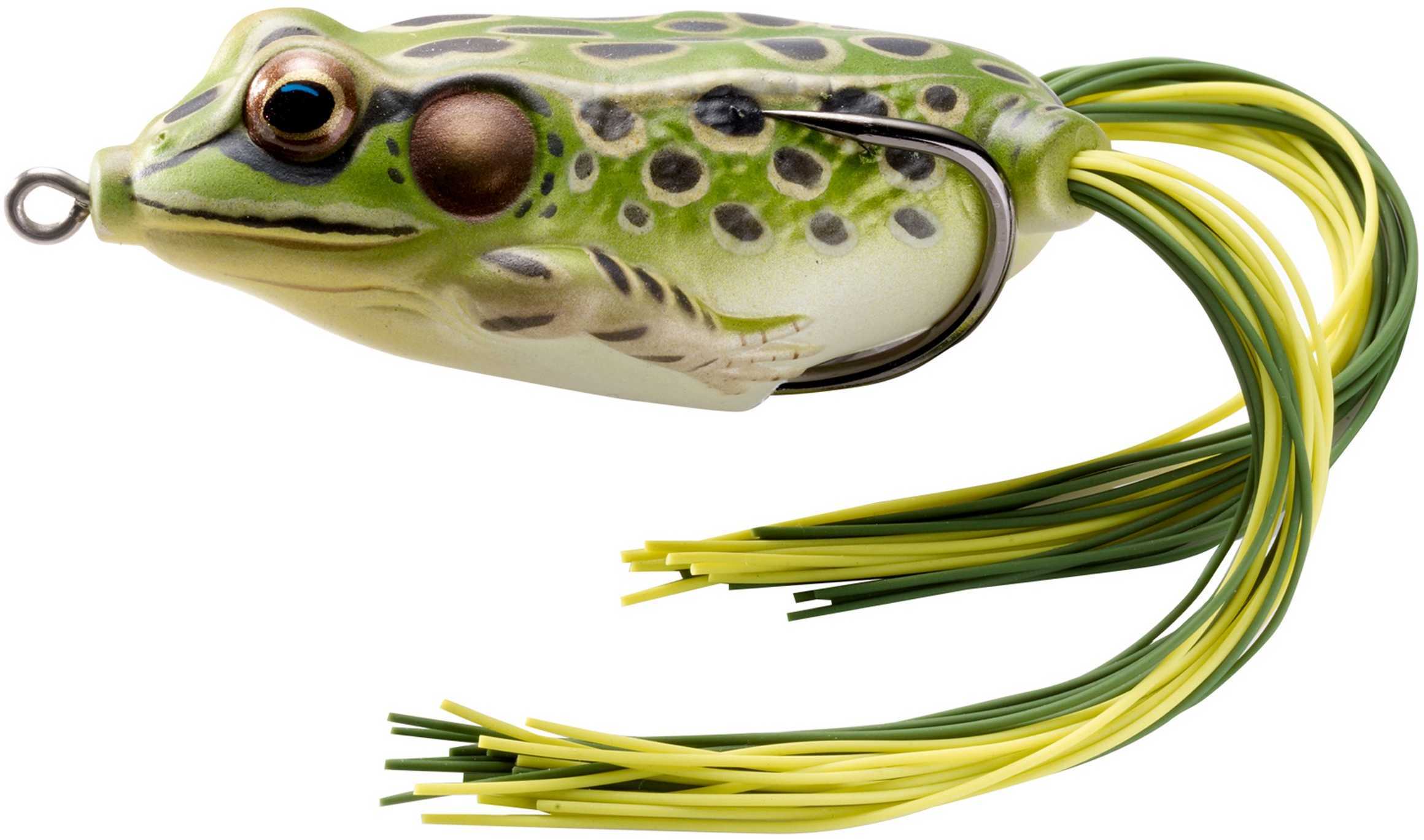 LIVETARGET Lures / Koppers Fishing and Tackle Corp Usa Hollow Body Frog 3/4oz 2 5/8in Green Yellow Md#: FGH65T-500
