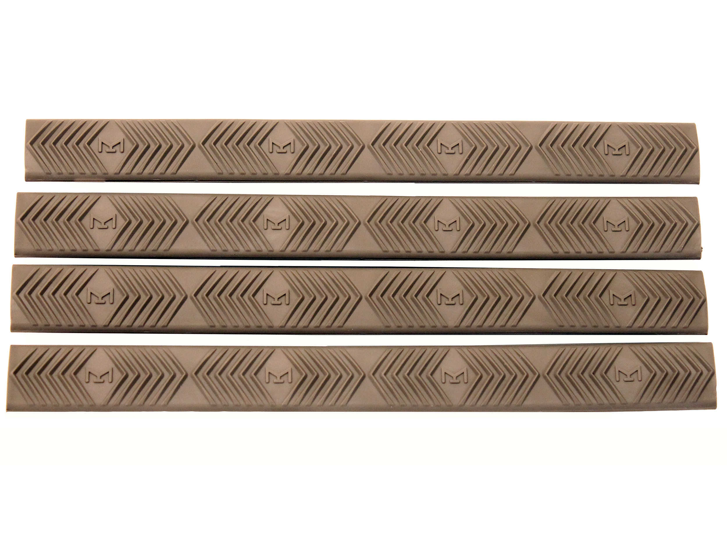 Ergo Grip M-LOK WedgeLok Rail Covers 6 1/4"X5/8" Slot Flat Dark Earth Finish 4 Pack 4332-4PK-DE