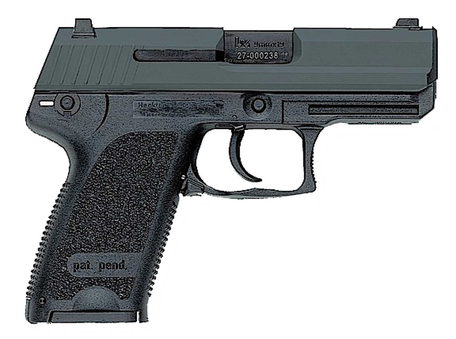 Heckler & Koch USP9 v7 Compact 9mm Luger 3.58" Barrel 16 Round Black Semi Automatic Pistol M709037A5