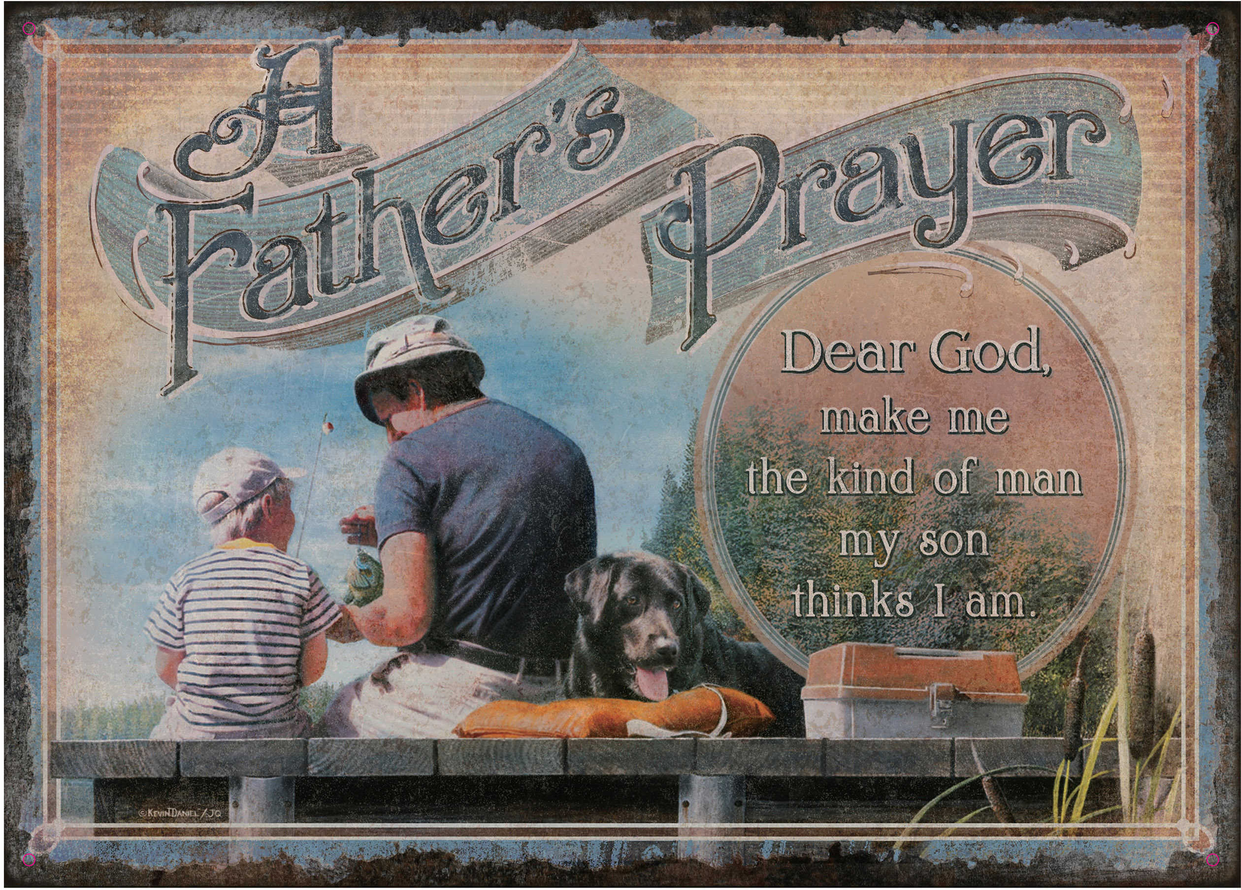 Rivers Edge Products 12" x 17" Tin Sign A Fathers Prayer Md: 1444