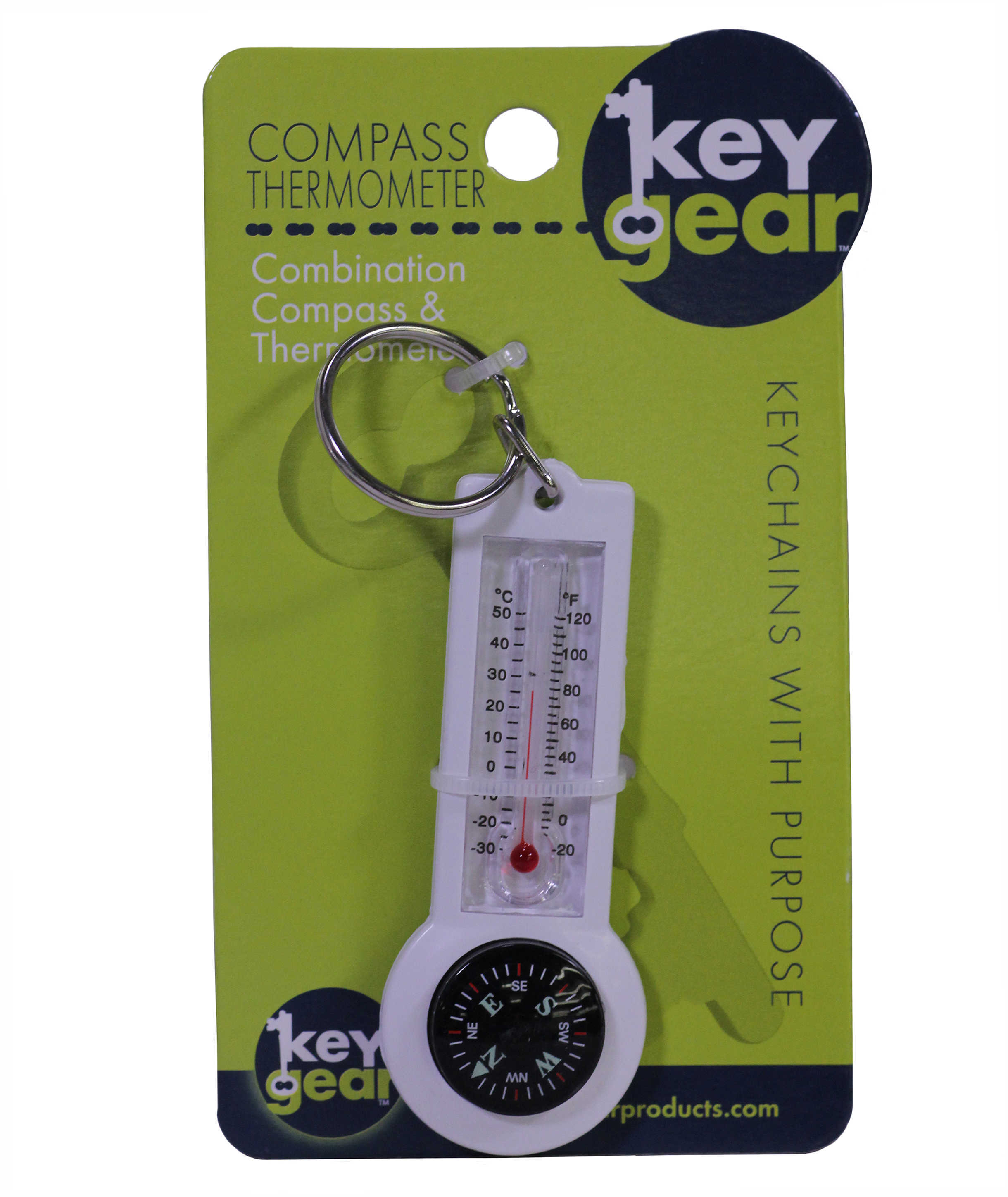 Ultimate Survival Technologies Compass Thermometer, White Md: 50-KEY0075-10