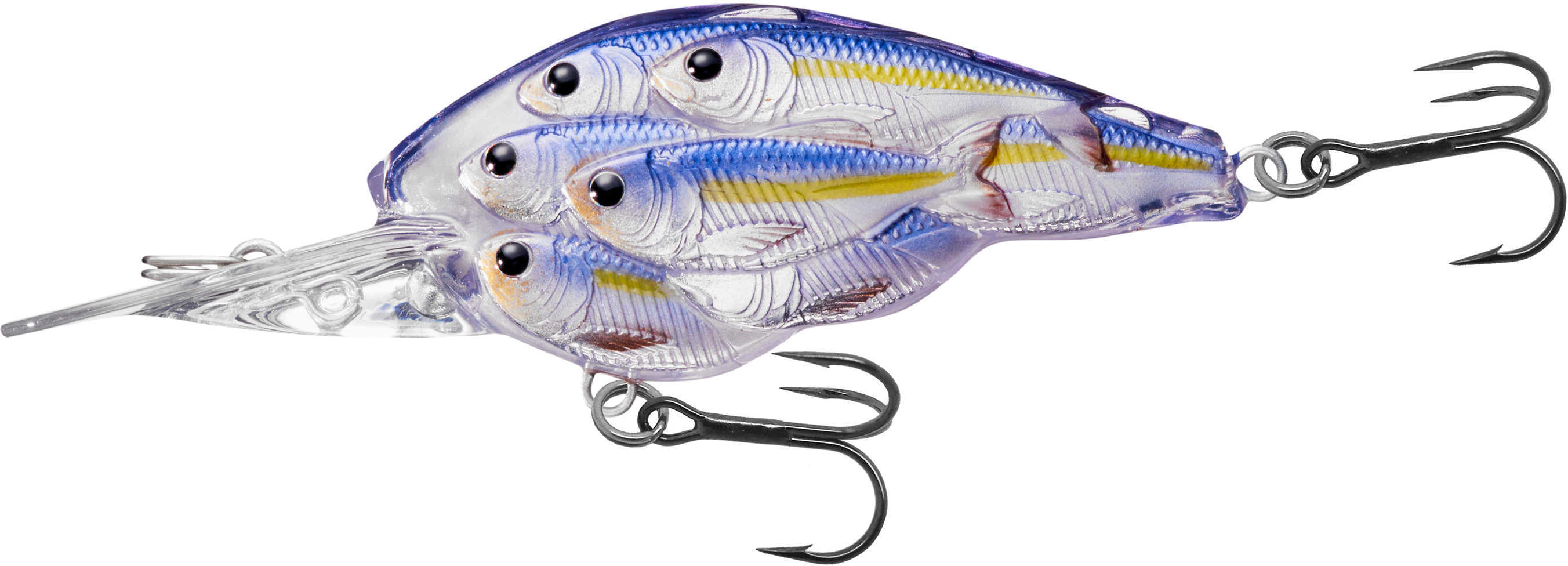 LIVETARGET Lures / Koppers Fishing and Tackle Corp Yearling Baitball Crankbait Pearl/Violet Shad #4 Md: YCB60M812