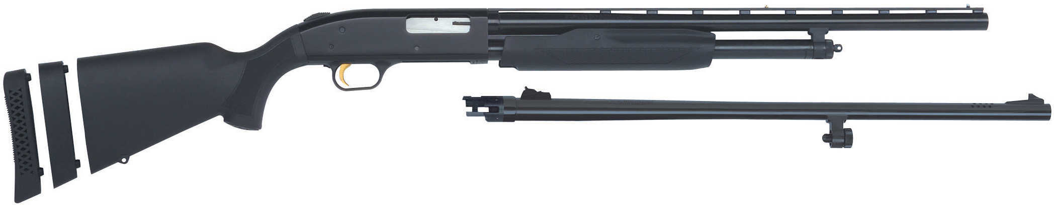 Mossberg 500 Pump Super Bantam Combo 20 Gauge Shotgun 22"Vented Rib /24" Rifled Barrel With Sights Blued Synthetic Stock 54250