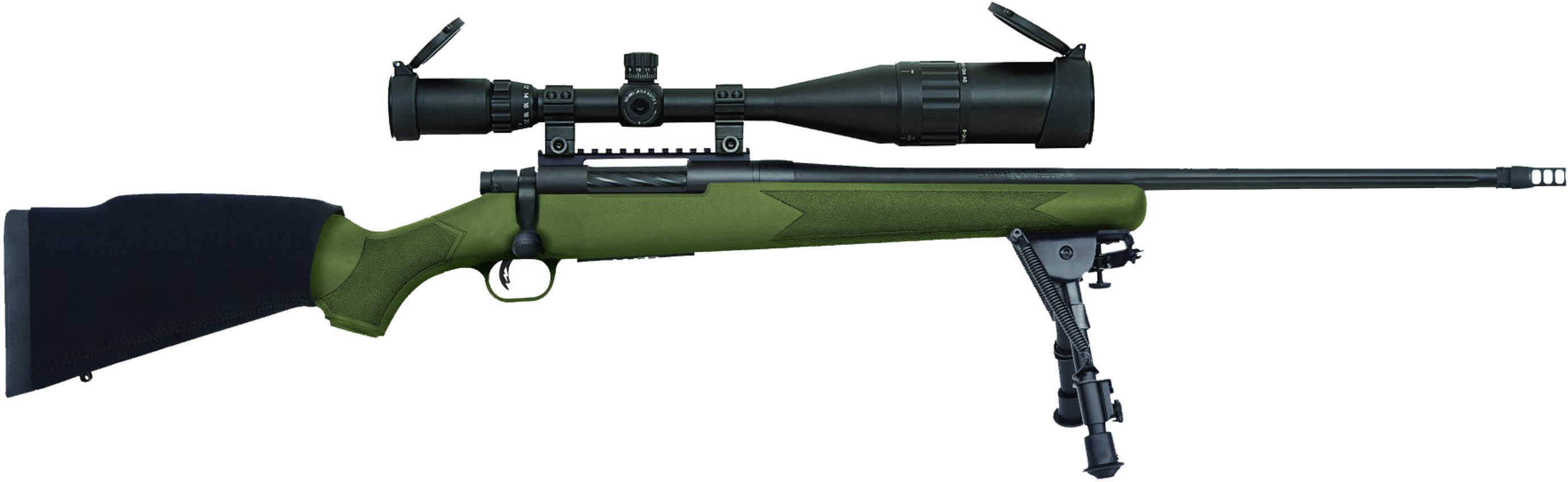 Mossberg Patriot Night Train 308 Winchester OD Green 22"Matte Blued Barrel 5 Round Stock Bolt Action Rifle