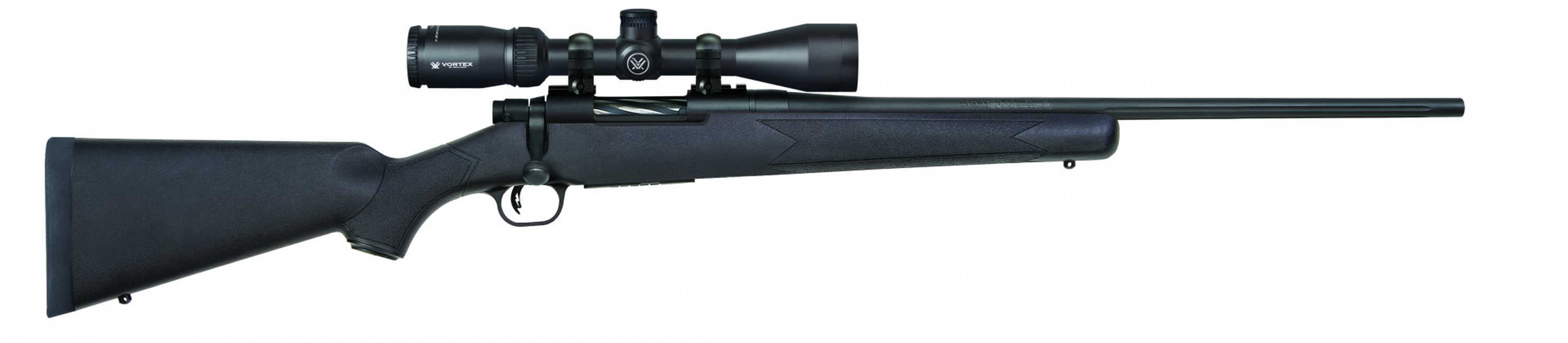 Mossberg Patriot Bolt Action Rifle 30-06 Springfield 22" Barrel Black Synthetic Stock Blued Finish Vortex Crossfire II 3-9x40mm Scope