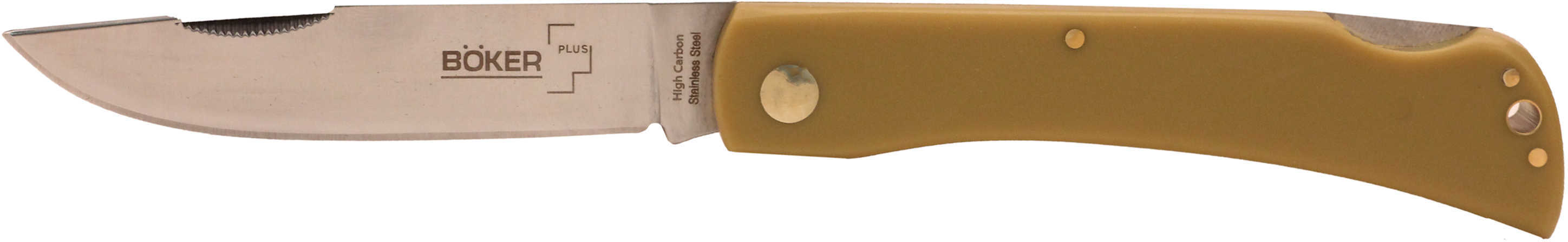 Boker USA Inc. Plus Folder 3.5" Stainless Steel Drop Point Polymer Sand 01BO020