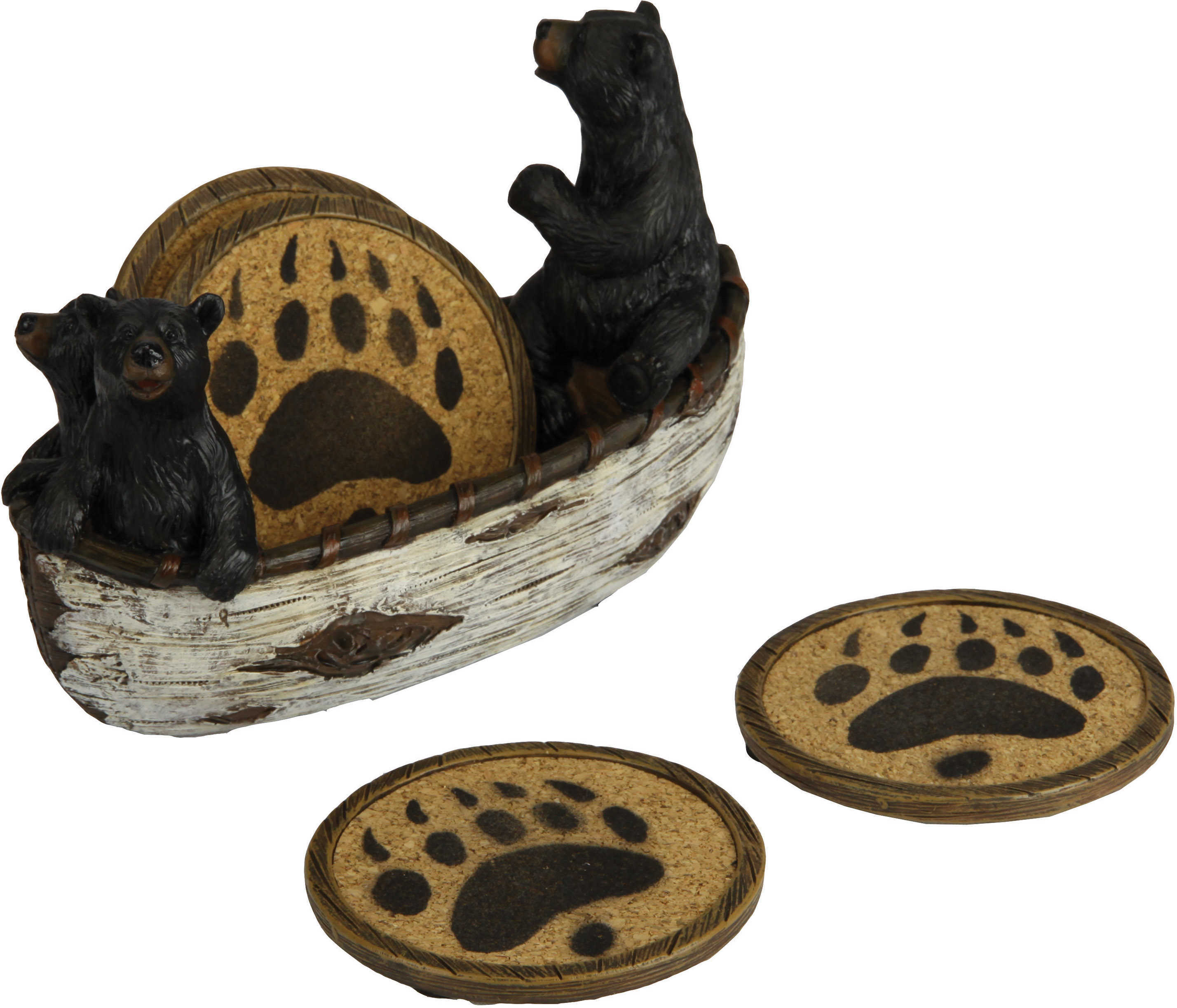 Rivers Edge Products Bears In Boat Coaster Set Md: 2040