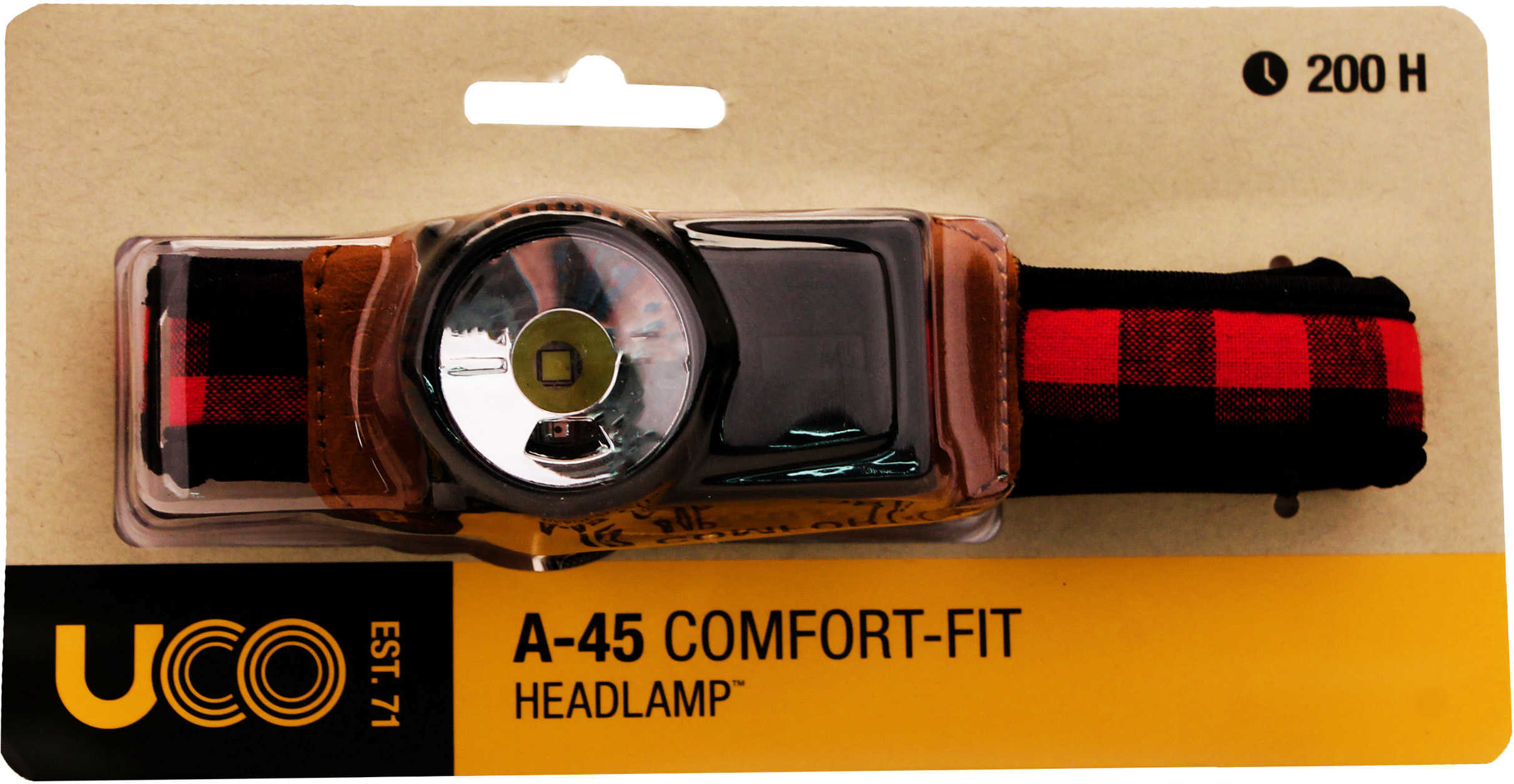 UCO A45 Headlamp Buffalo Plaid Md: HL-A45-BUFFALO