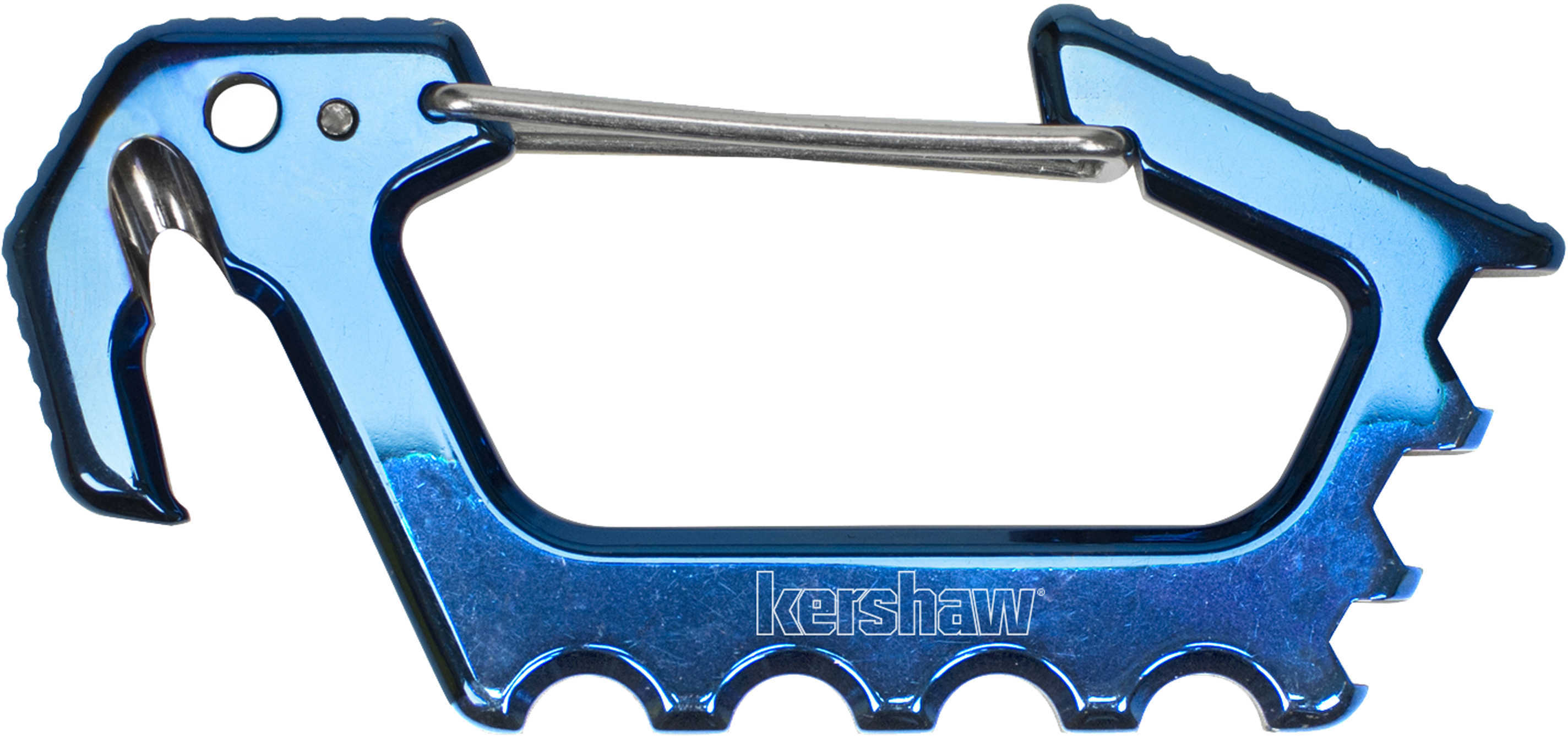 Kershaw Jens Carabiner Blue Polished Titanium Carbo-Nitride Coating Md: 1150BLUX