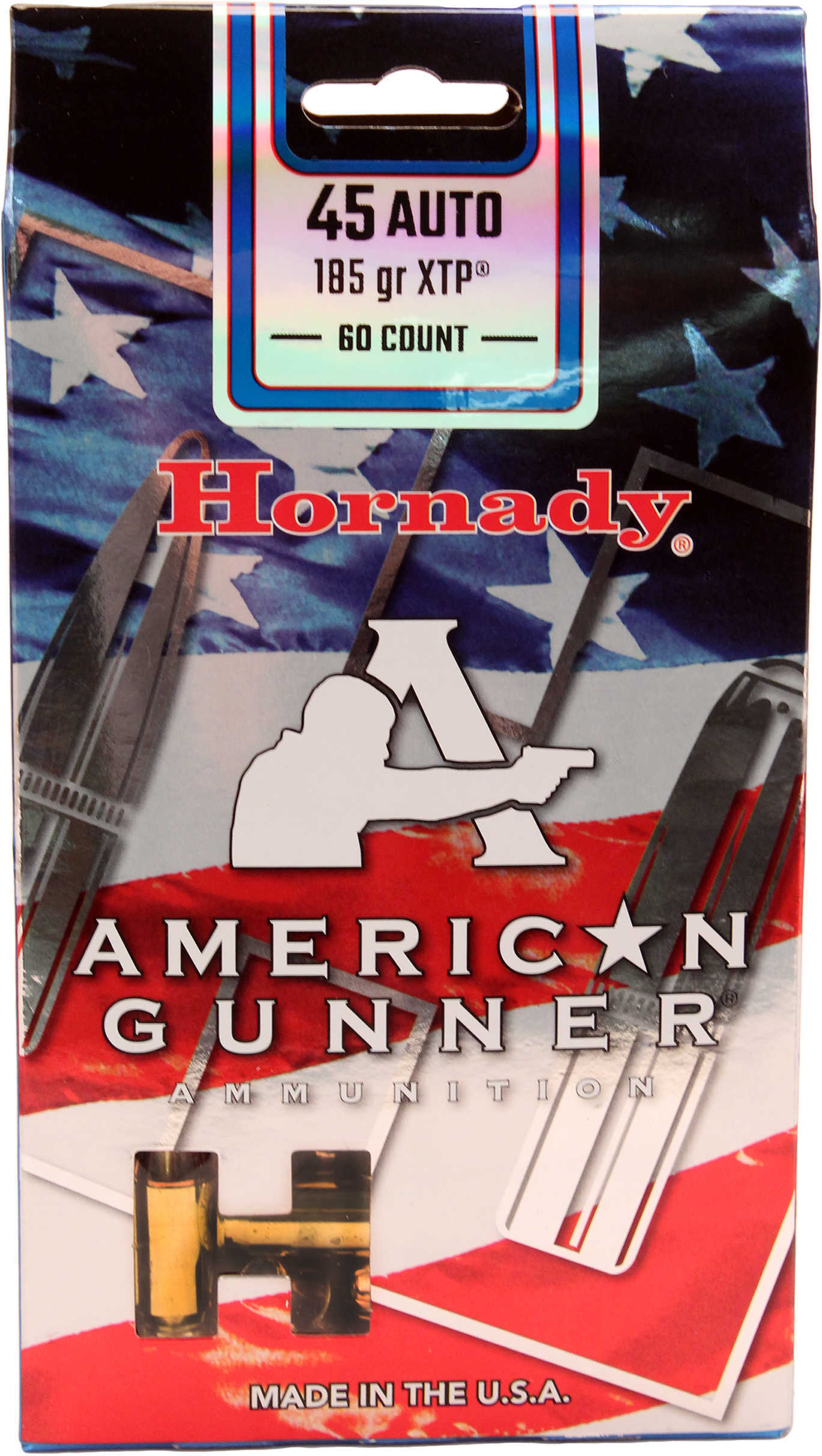 45 ACP 60 Rounds Ammunition Hornady 185 Grain Hollow Point