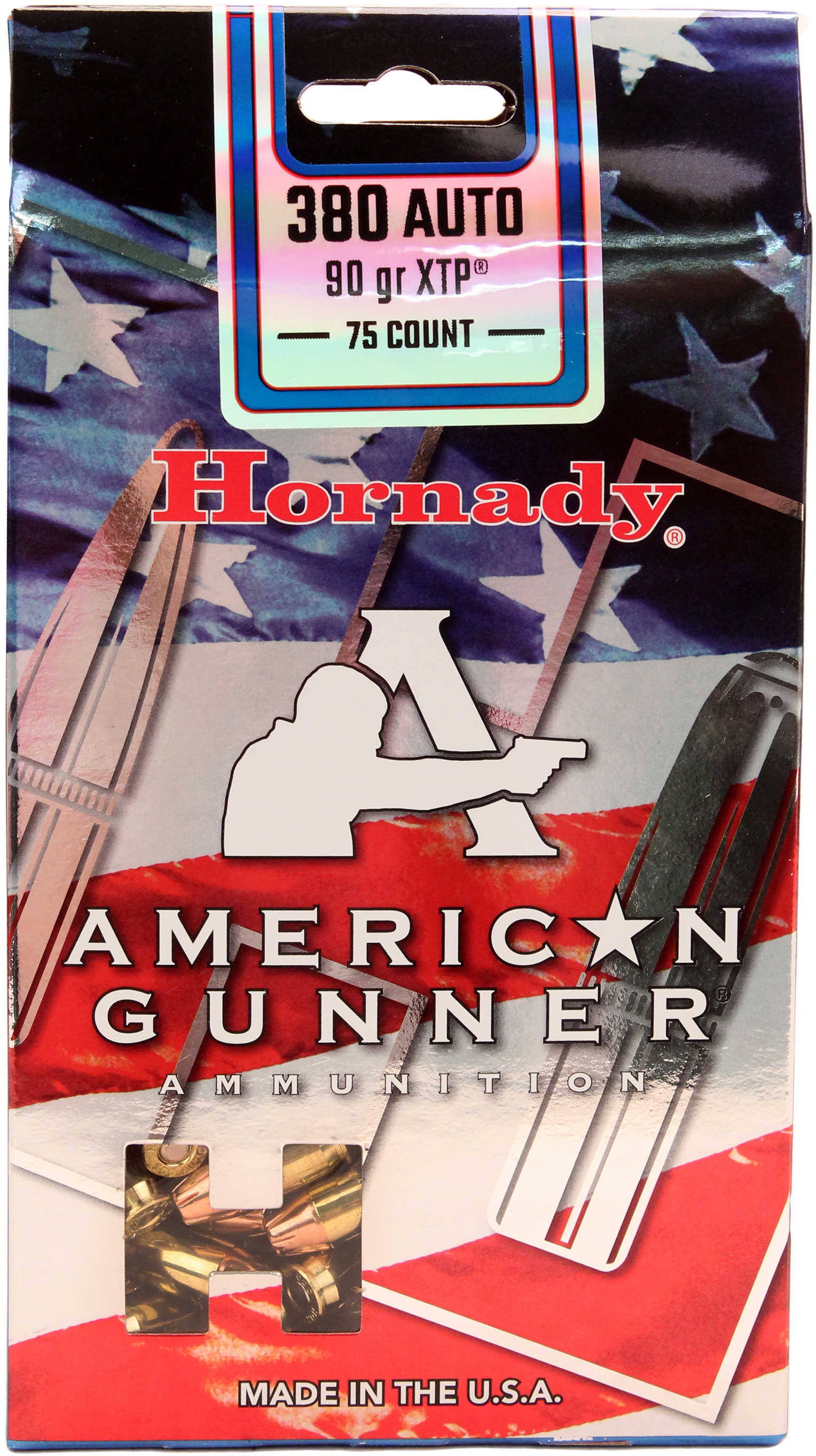 380 ACP 75 Rounds Ammunition Hornady 90 Grain Hollow Point